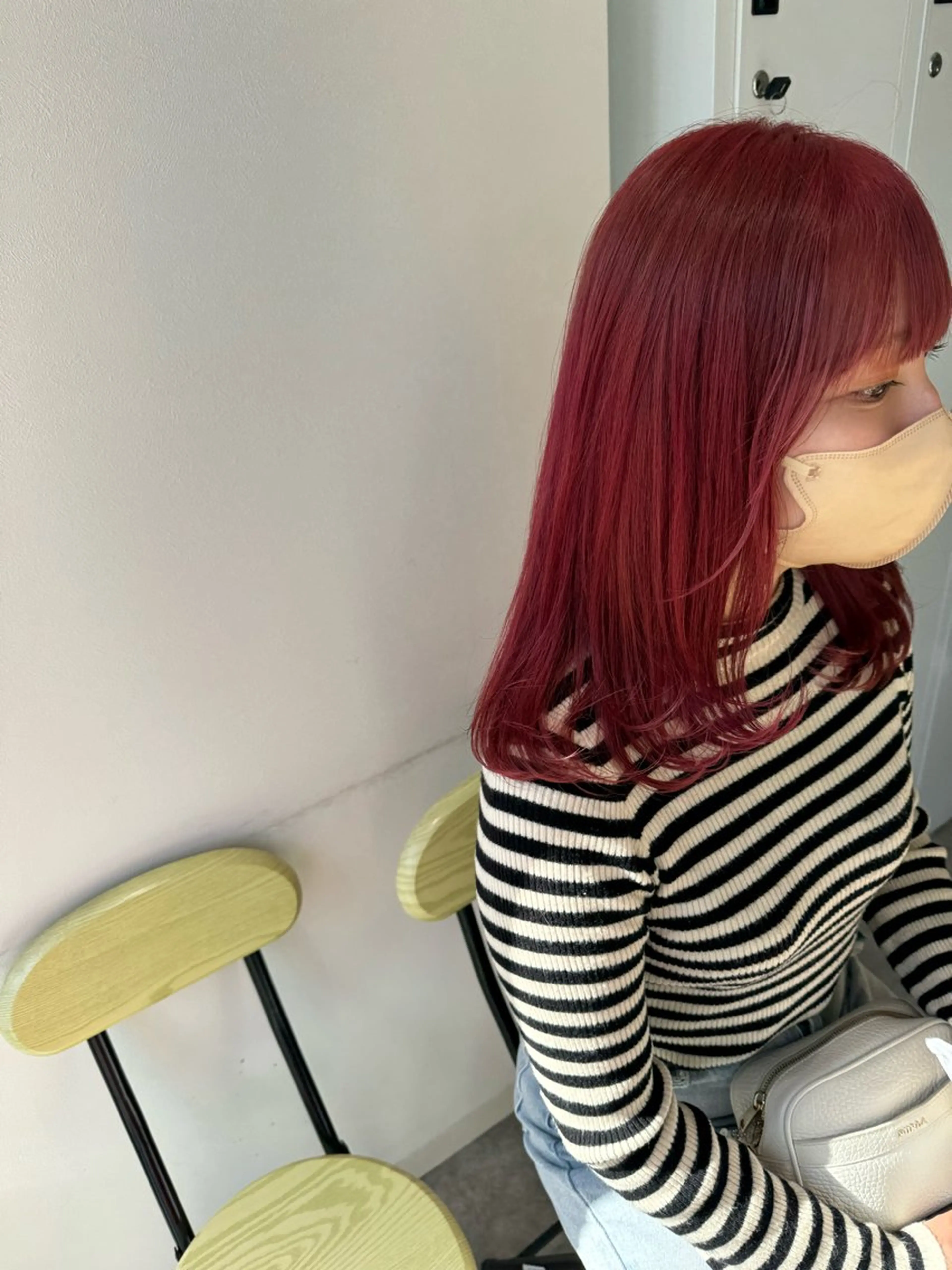 セミロング カラー ブリーチ カット ヘアカラー オスズ 🎀´-のヘアスタイル