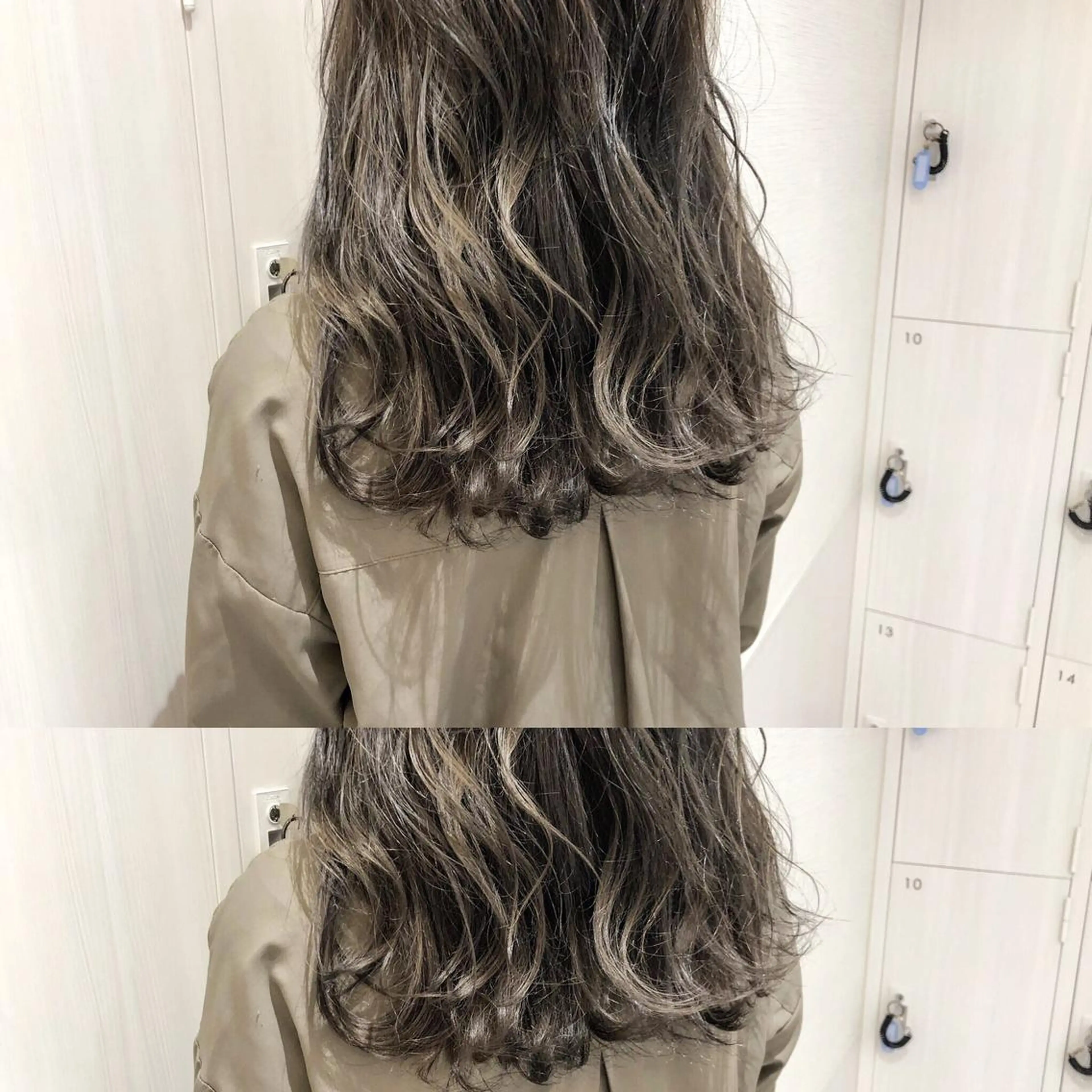 ロング カラー アディクシーカラー アッシュ アッシュグレー アッシュグレージュ バレイヤージュ 三鷹で1番ショート ボブをカットする新谷のヘアスタイル