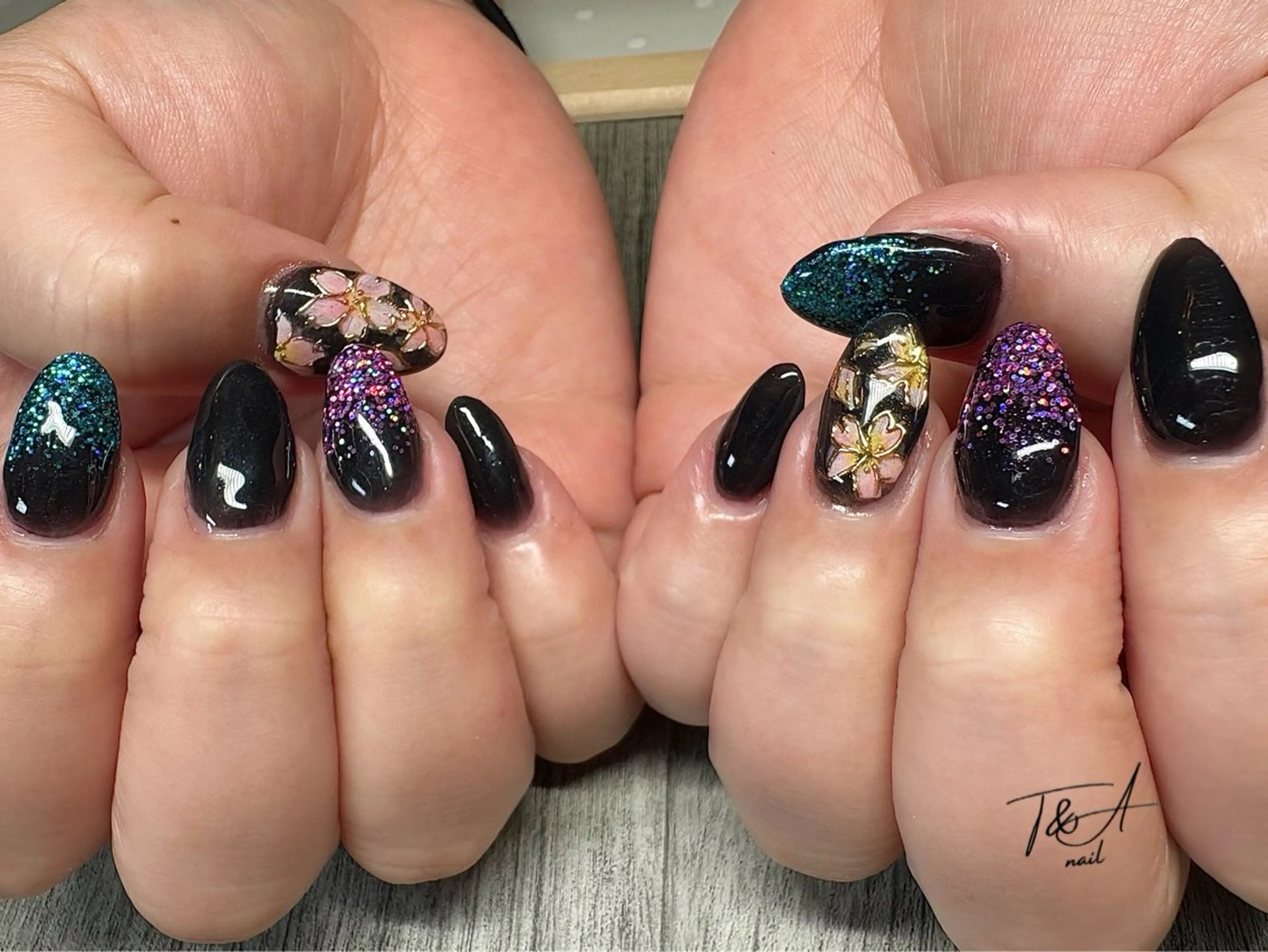 ネイル 桜ネイル フラワーネイル ジェルネイル スカルプネイル 春ネイル ハンドネイル T&A nailのネイルデザイン