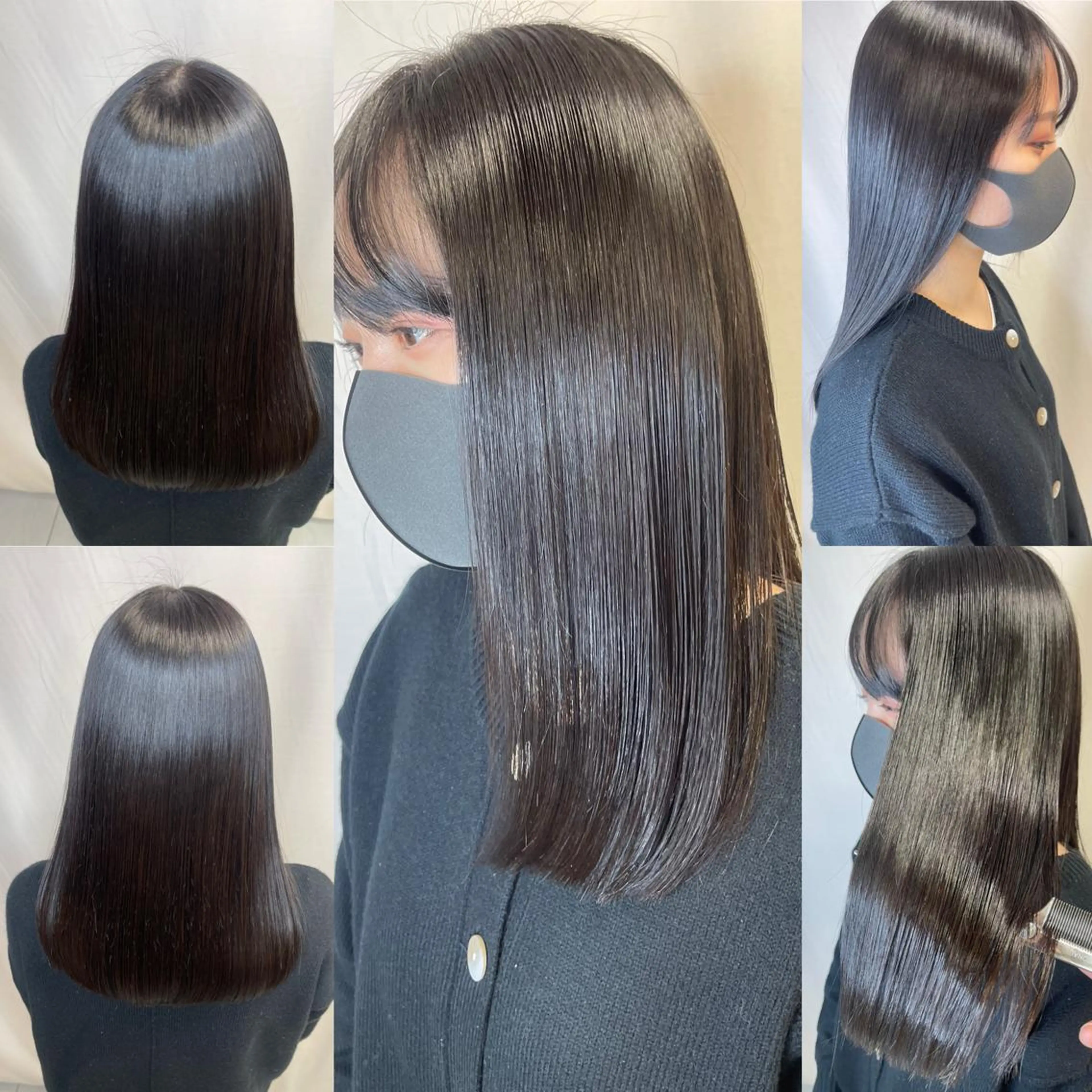 セミロング カラー パーマ カット ヘアカラー 縮毛矯正 トリートメント 髪質改善/縮毛矯正 /レイヤー岡部のヘアスタイル