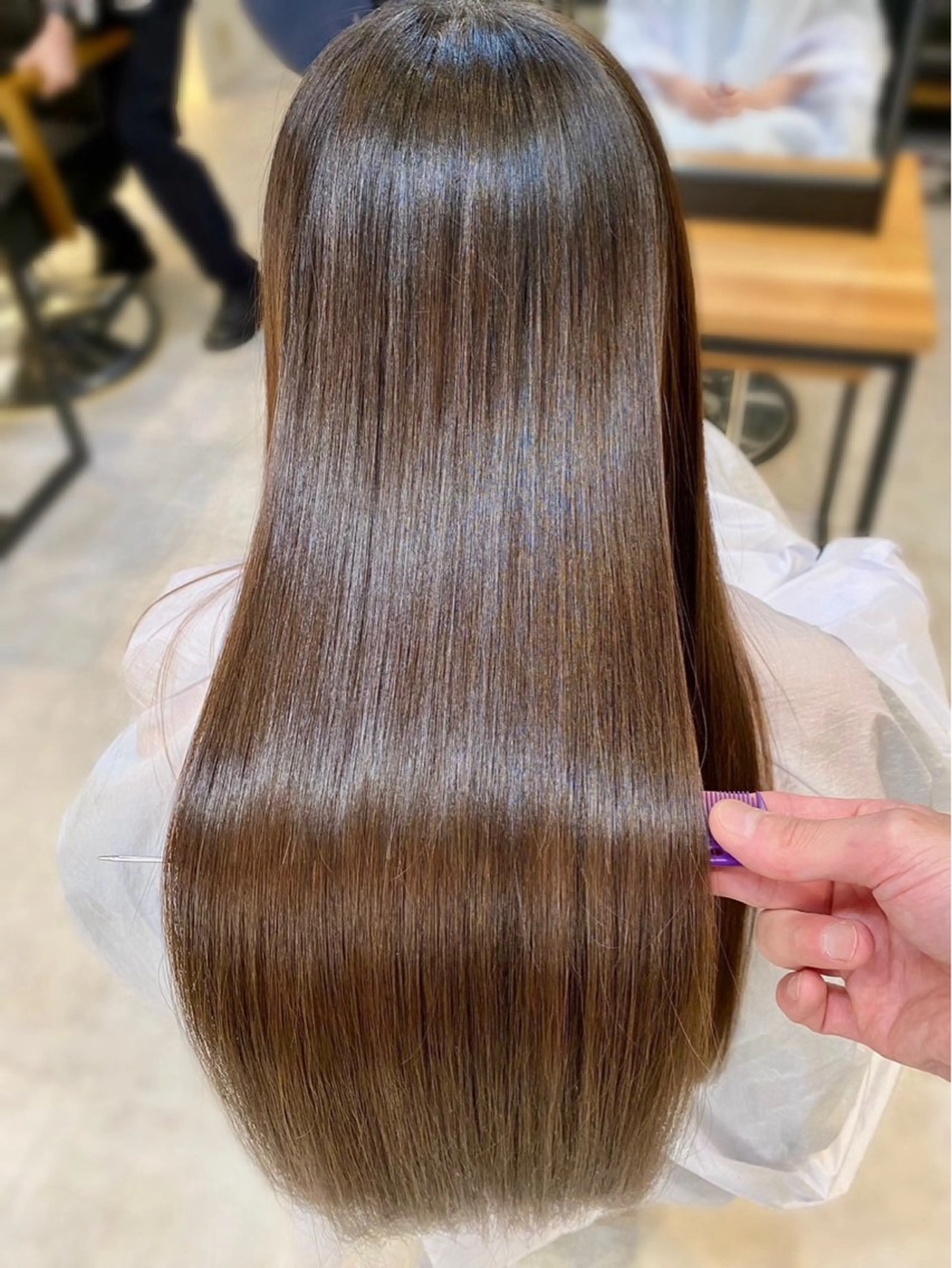 ロング カット 縮毛矯正 Free 増山太亮のヘアスタイル