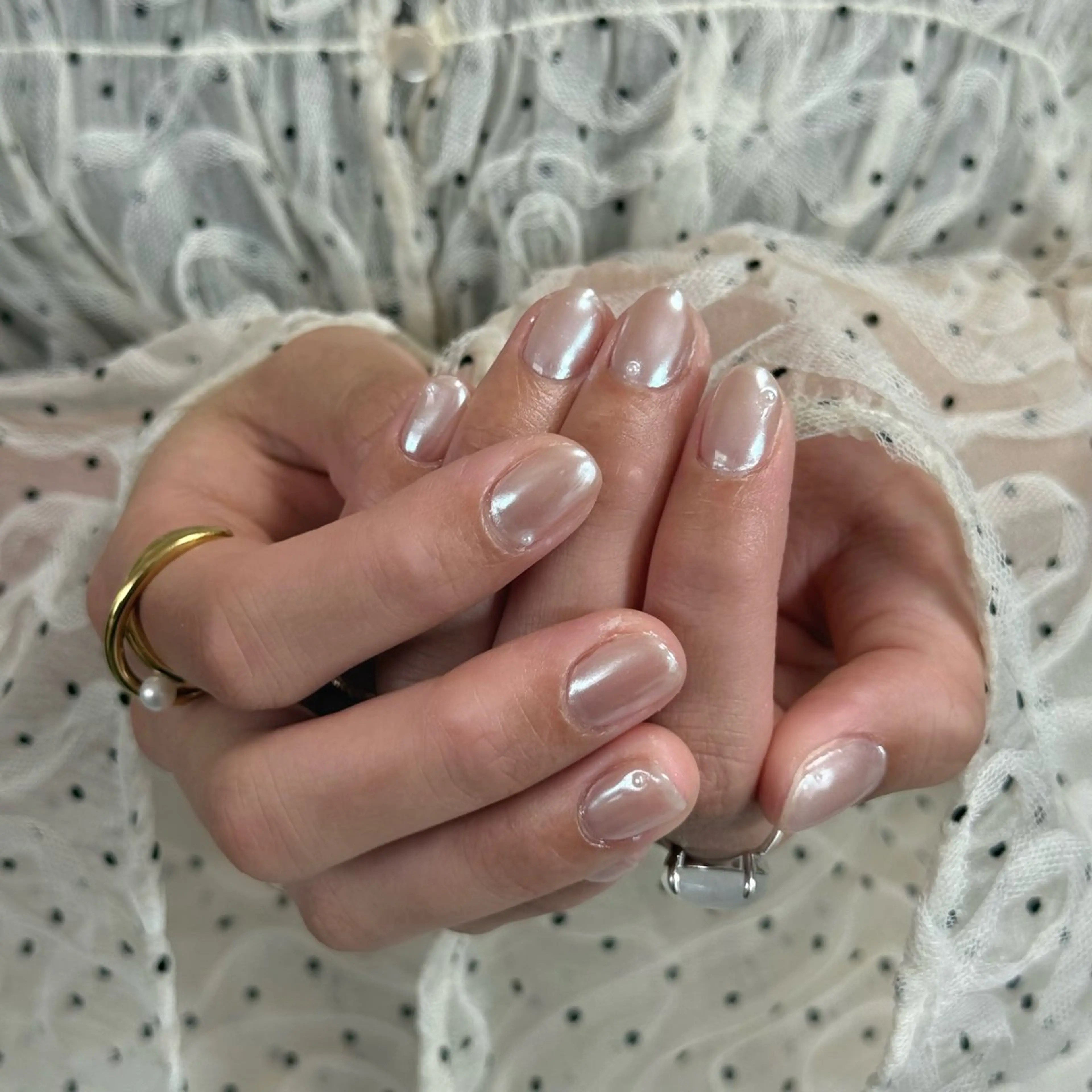ネイル ミラーネイル ワンカラーネイル シンプルネイル nail room lunette🌙のネイルデザイン