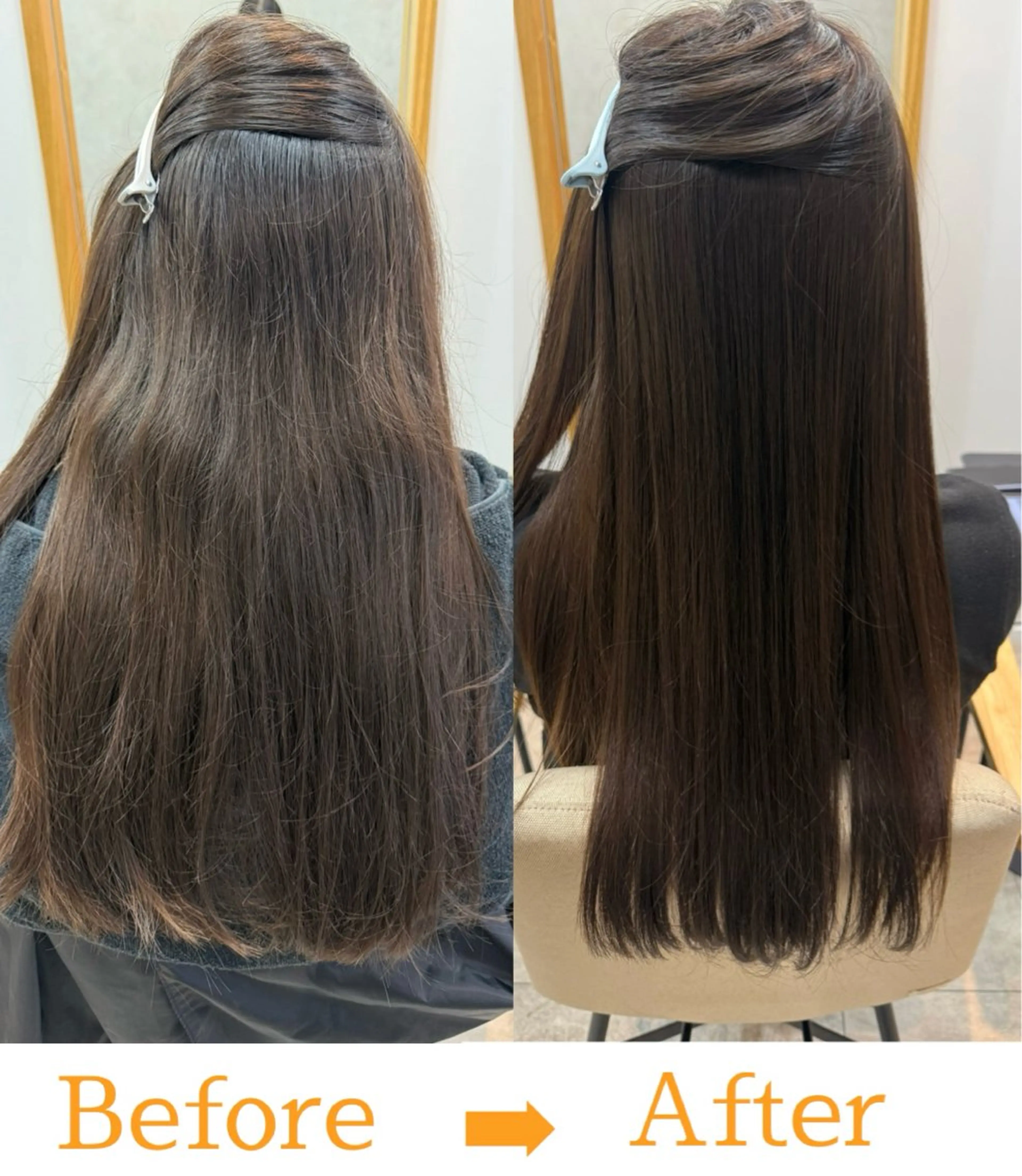 ロング パーマ カット 縮毛矯正 沢登 穂乃香のヘアスタイル