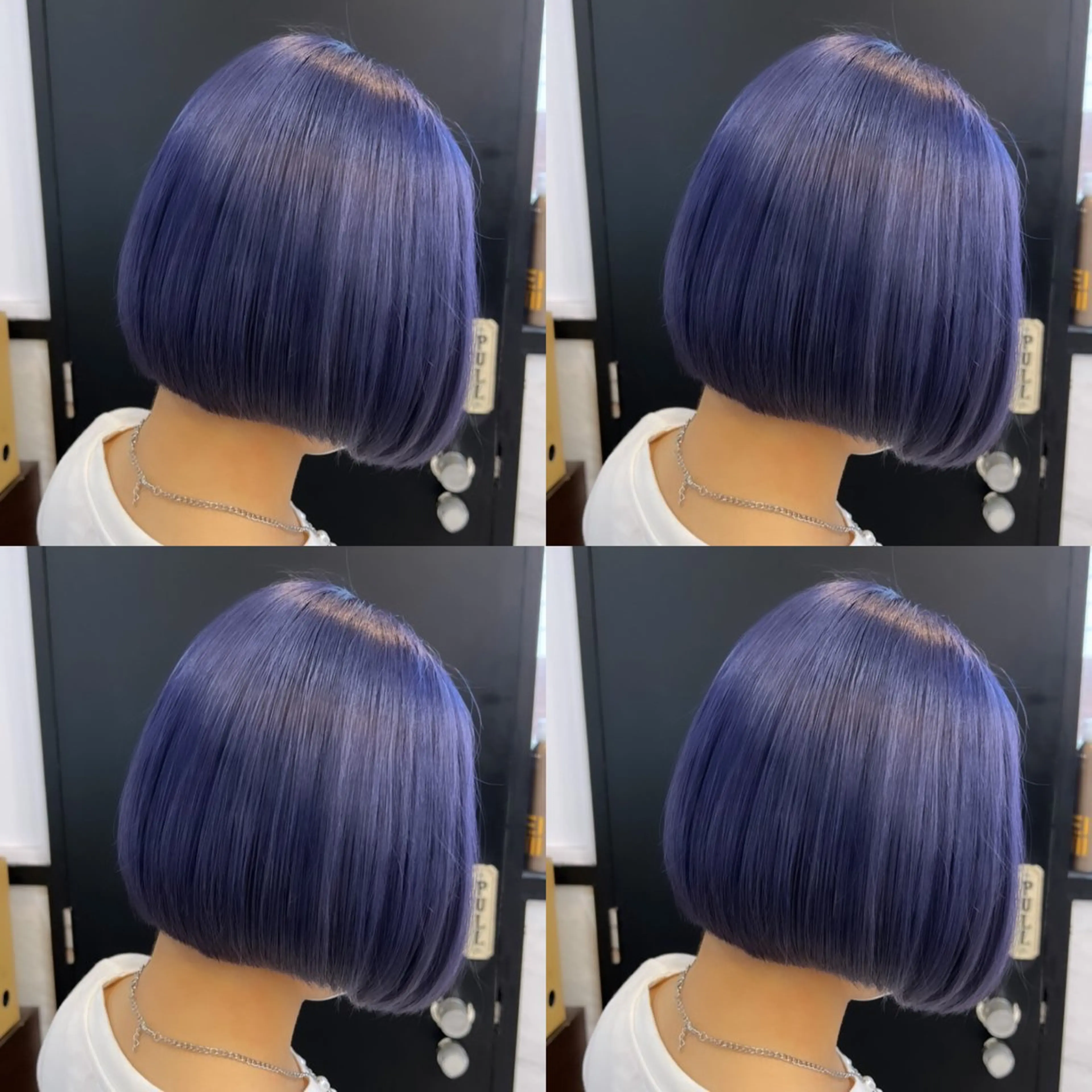 ショート カラー ブルーカラー ブルーラベンダー ラベンダーカラー カット ヘアカラー トリートメント ✨縮毛矯正✖︎顔周り レイヤー✨ナカムラのヘアスタイル