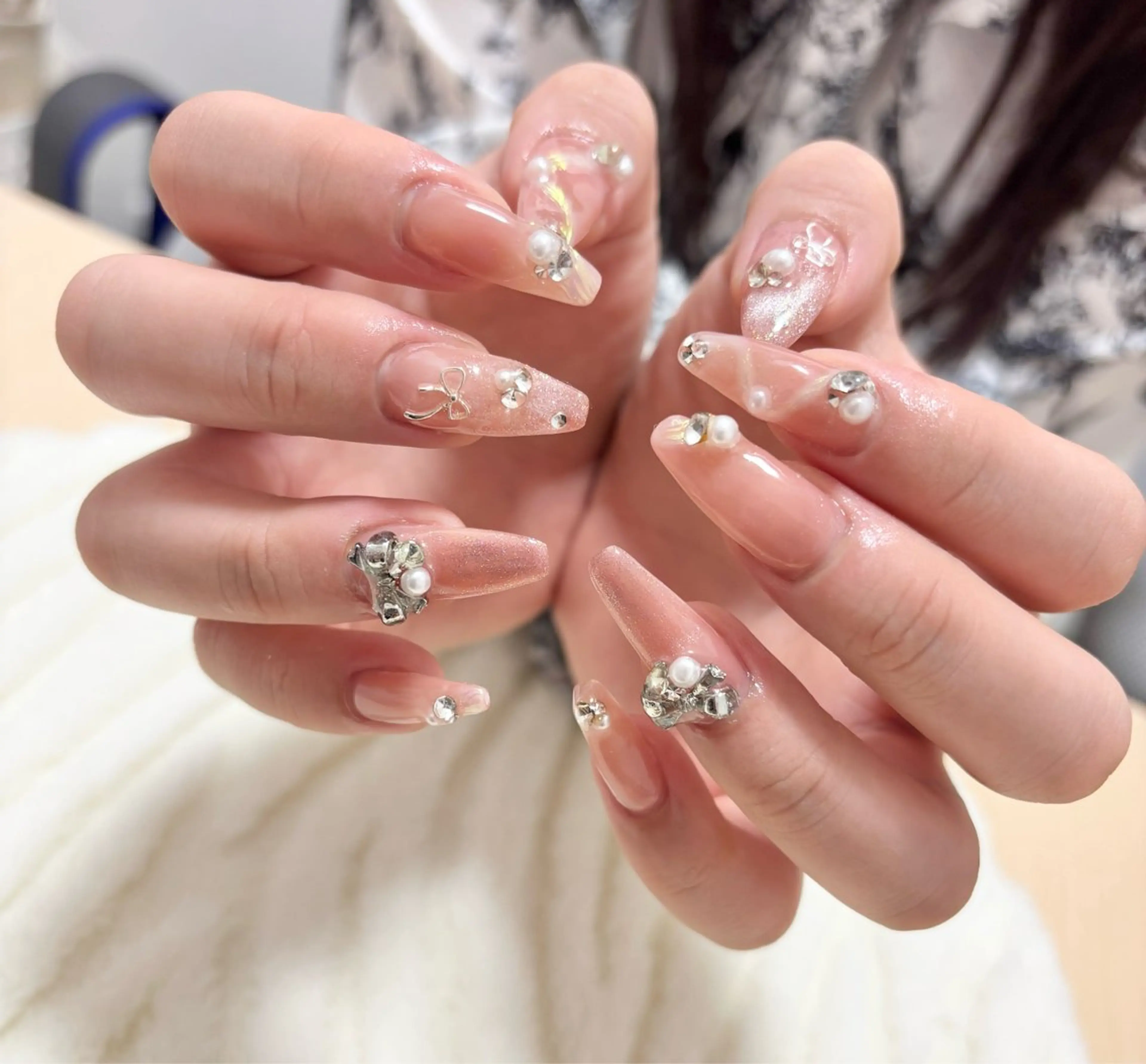 ネイル マグネットネイル ピンク わたなべ さやかのネイルデザイン