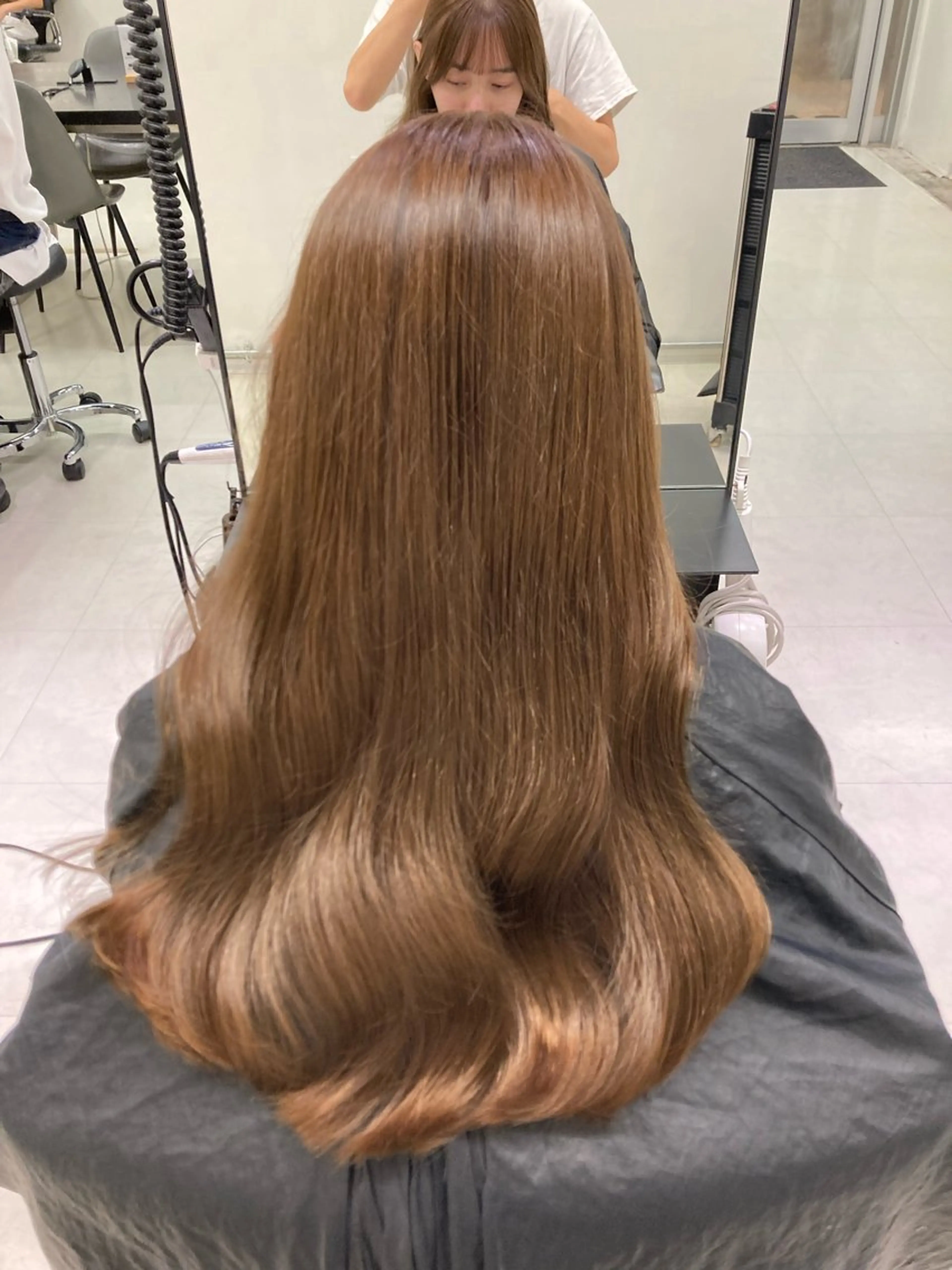 ロング カラー カット ヘアカラー トリートメント 💖ブリーチなし透明 感💖ASAHIのヘアスタイル