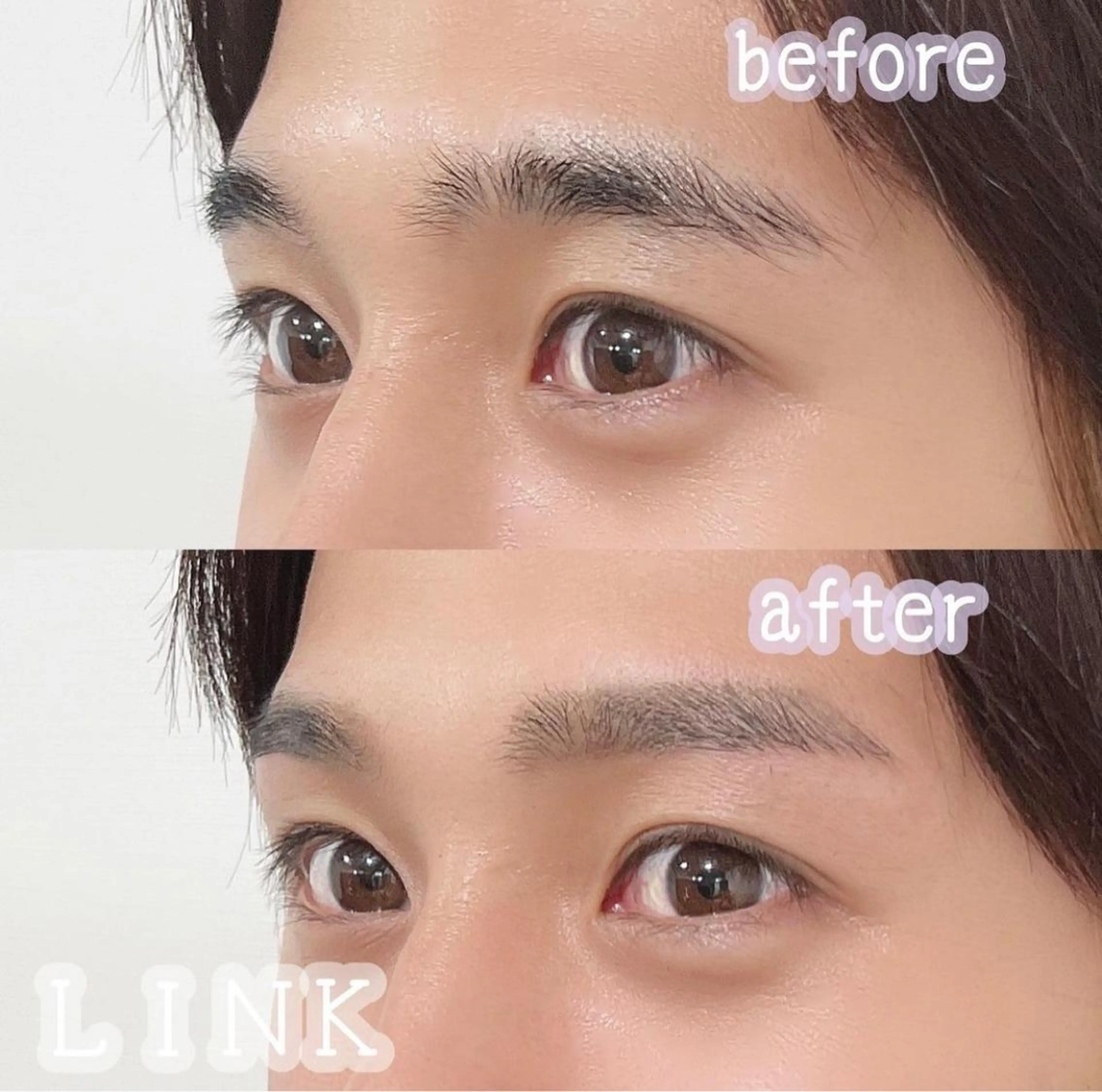 メンズ眉毛ワックスモデルの写真