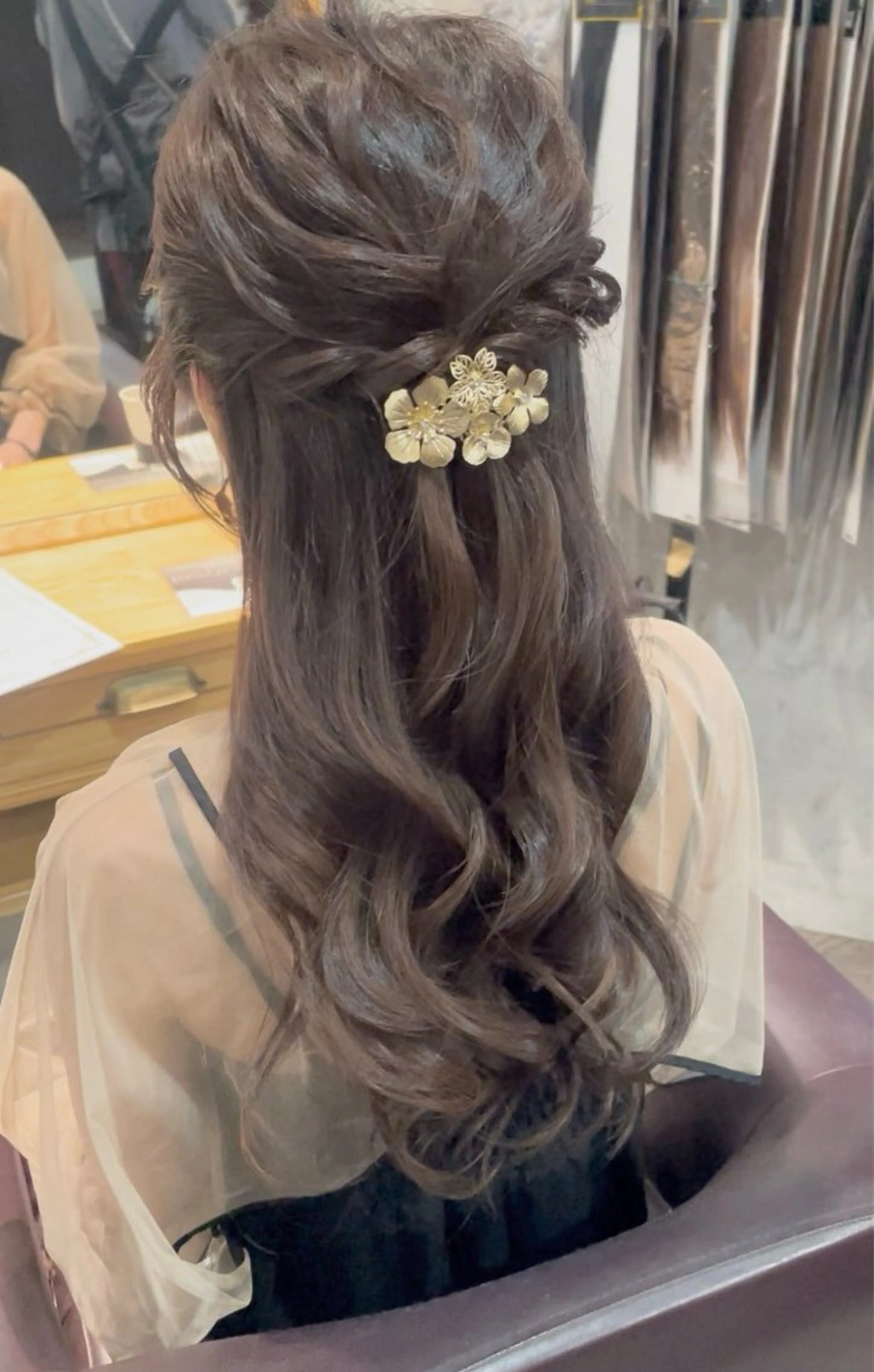 ロング ヘアセット 🦄艶カラー×韓国 NANA💎🐬のヘアスタイル