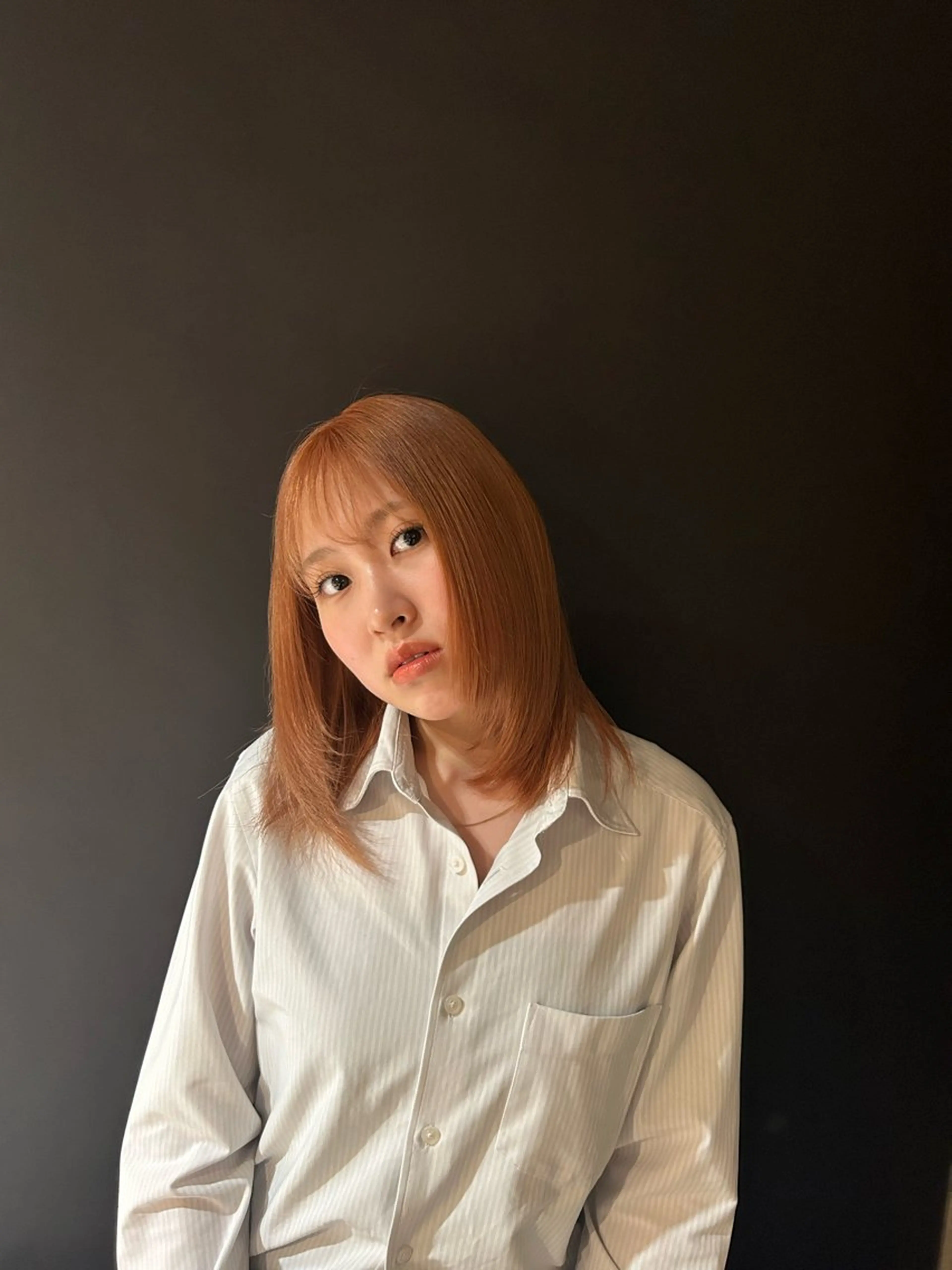 ミディアム カット ヘアカラー トリートメント 成田 渉太郎のヘアスタイル