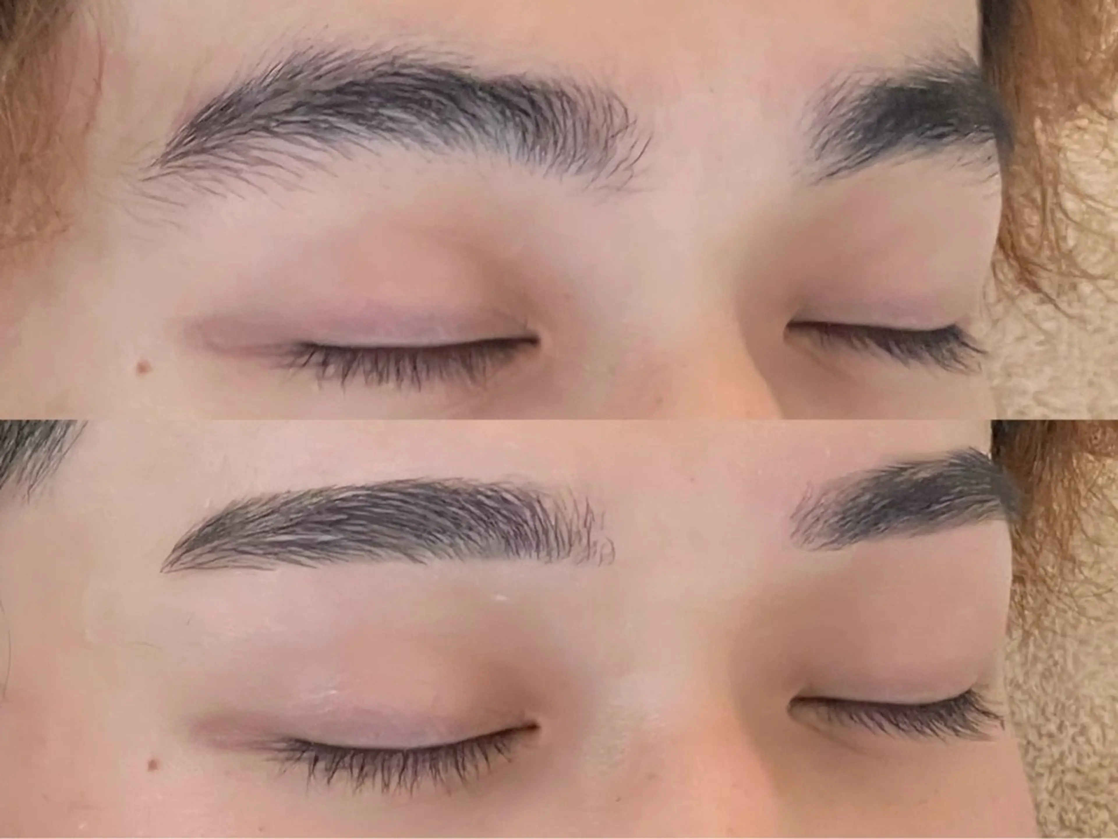 メンズ アイブロウ ワックス脱毛 眉カット 副島 なつのネイルデザイン