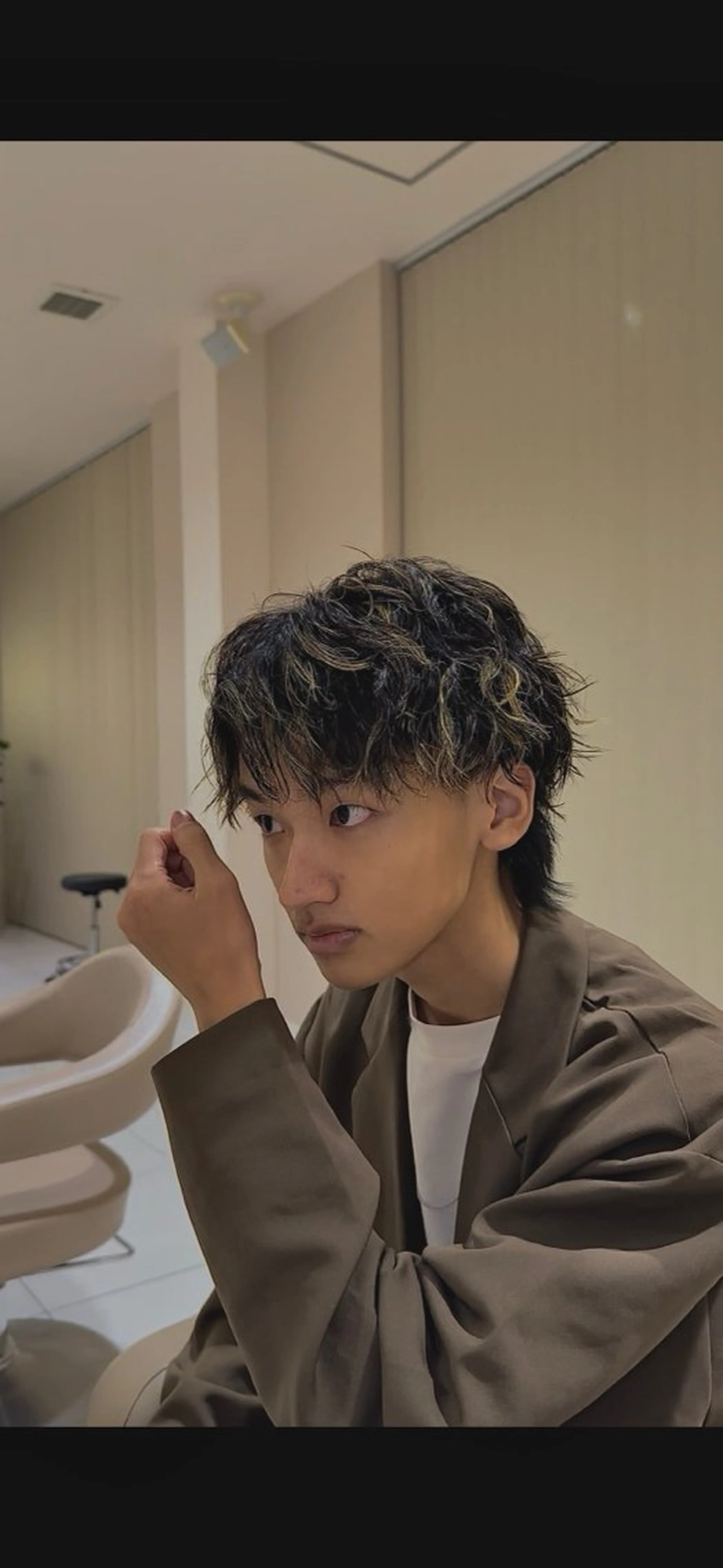 メンズ 撮影モデル Earth伊勢崎 萩原　快斗のヘアスタイル
