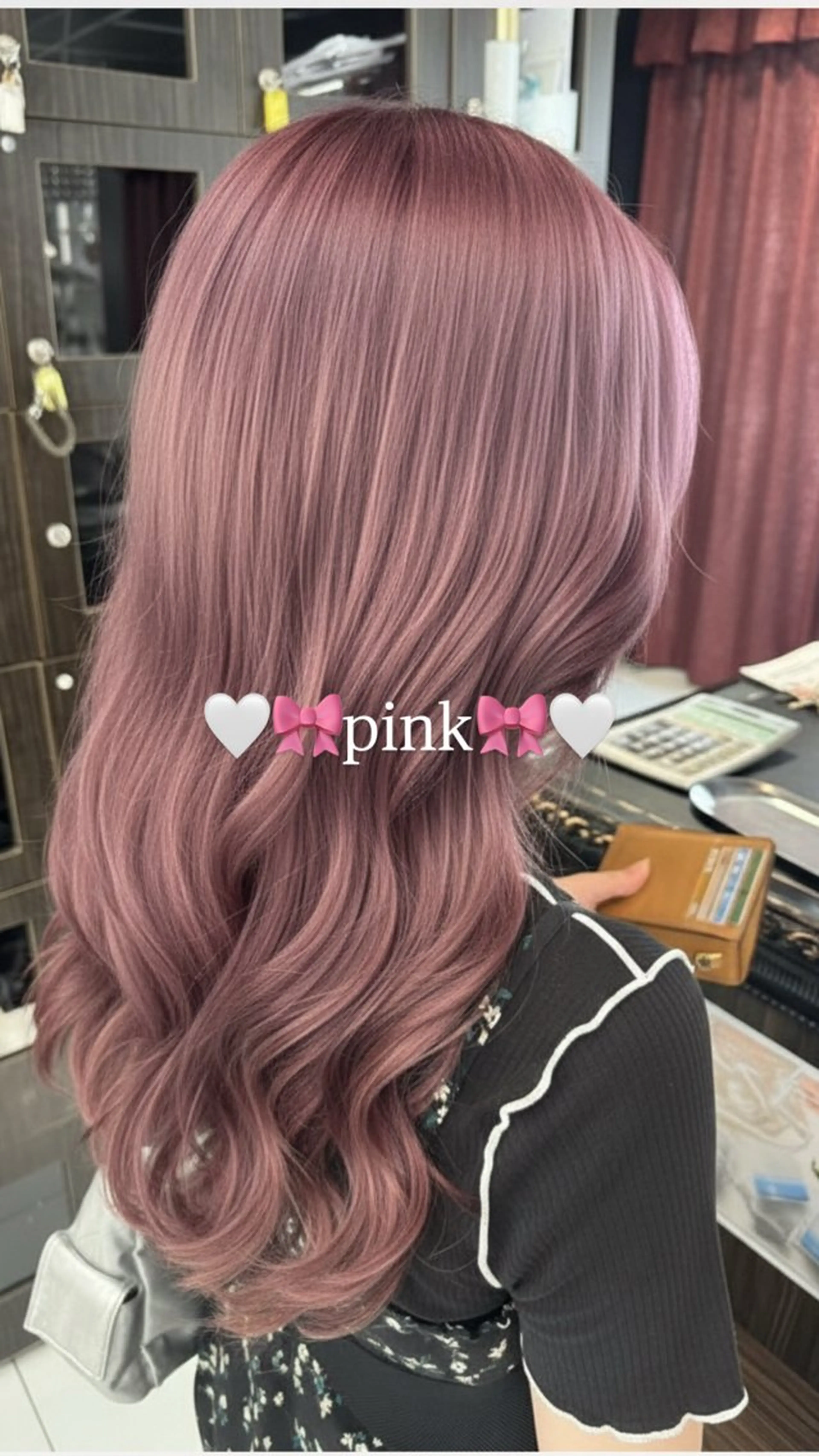 カラー ブリーチ ピンクカラー ボブ/パーマ 🐼HARUKA🐼のヘアスタイル