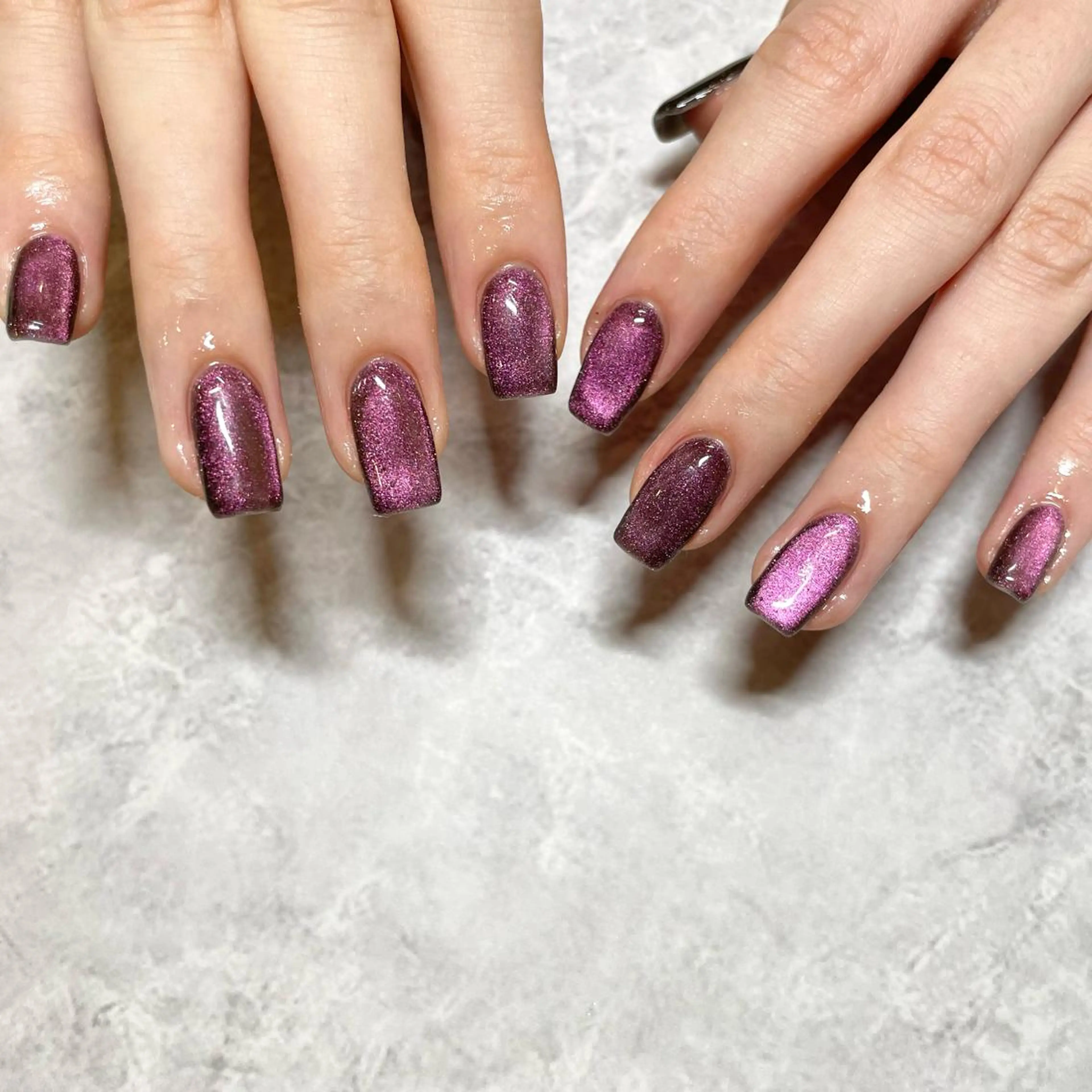 ネイル マグネットネイル ハンドネイル 大山 楓花のネイルデザイン