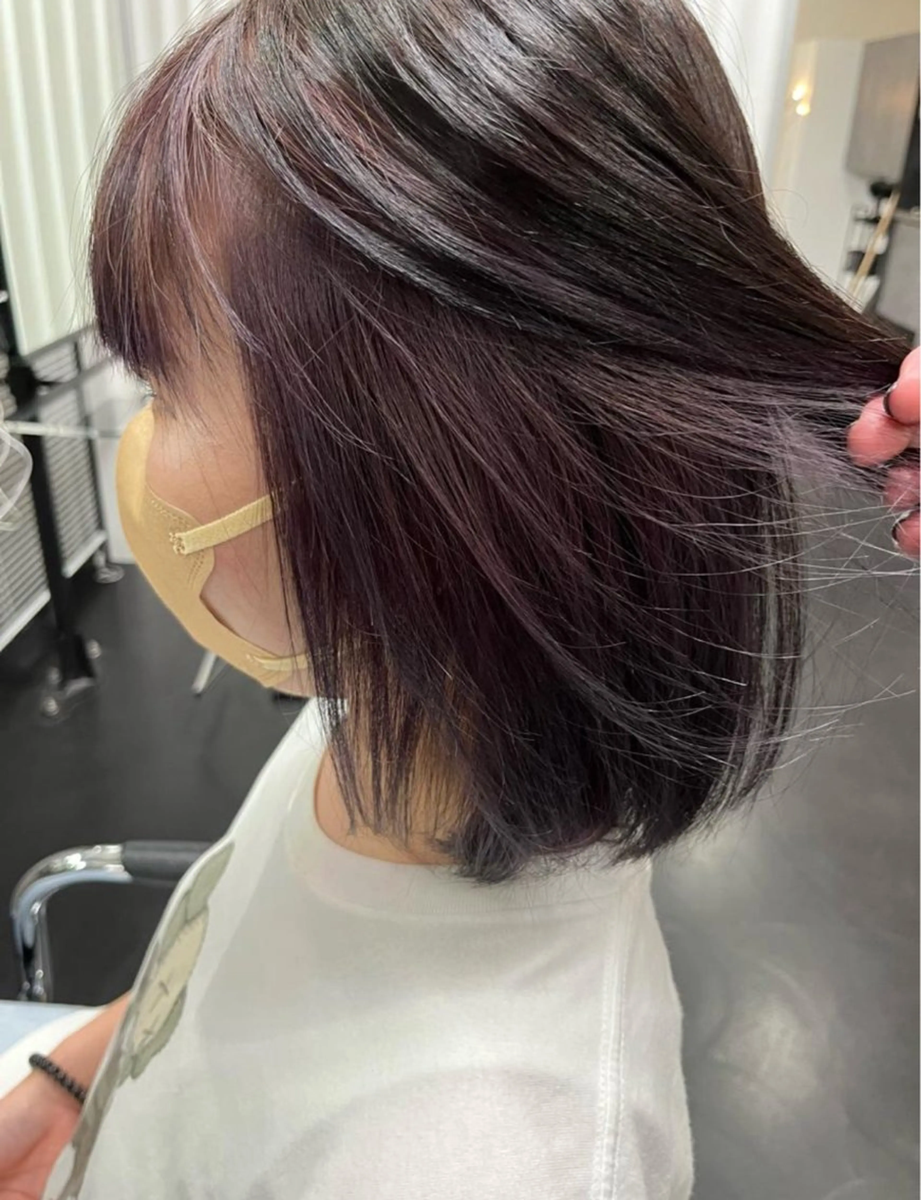 ミディアム カラー ブリーチモデル募集 古内柊のヘアスタイル