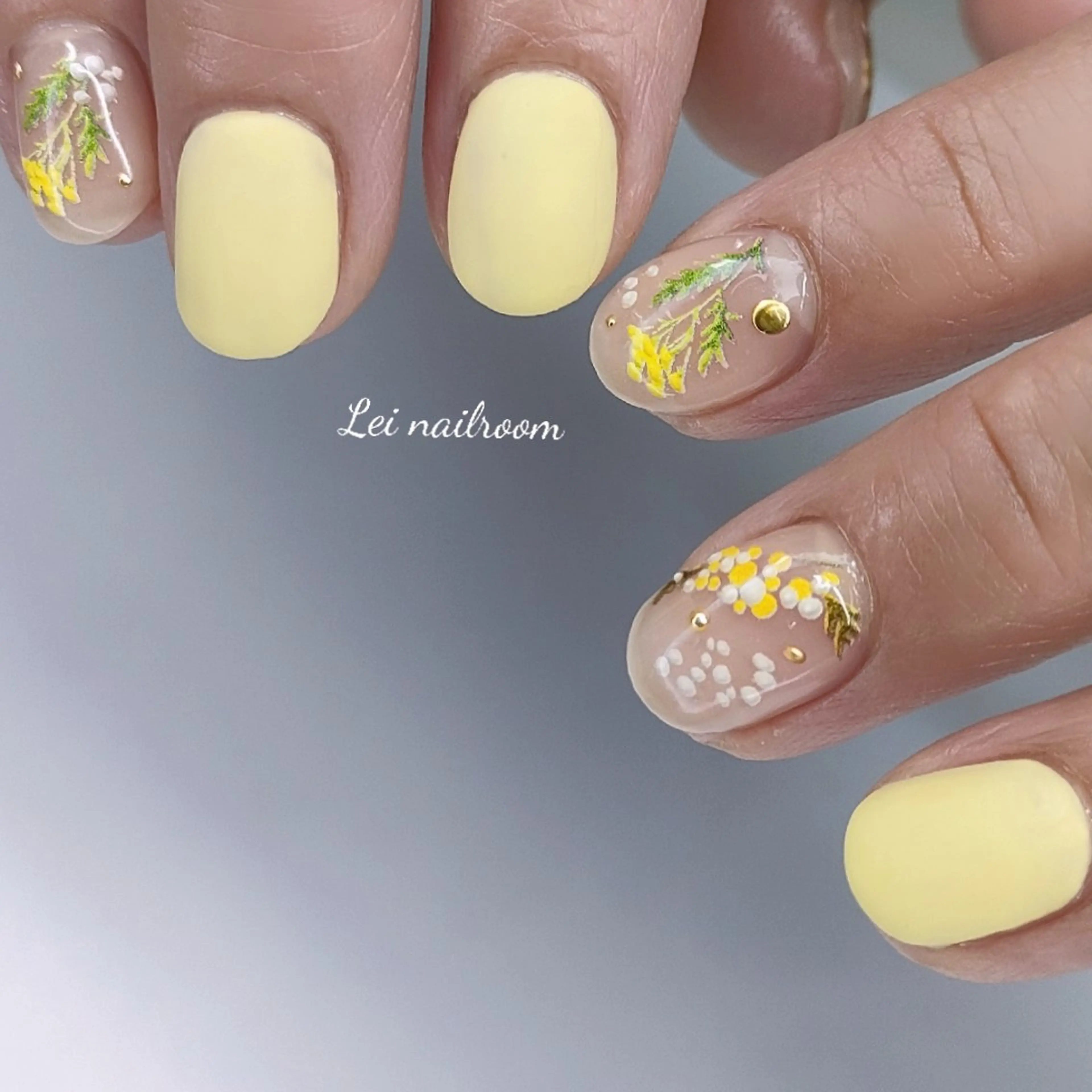 ネイル アートネイル マットネイル lei🌼 nailroomのネイルデザイン