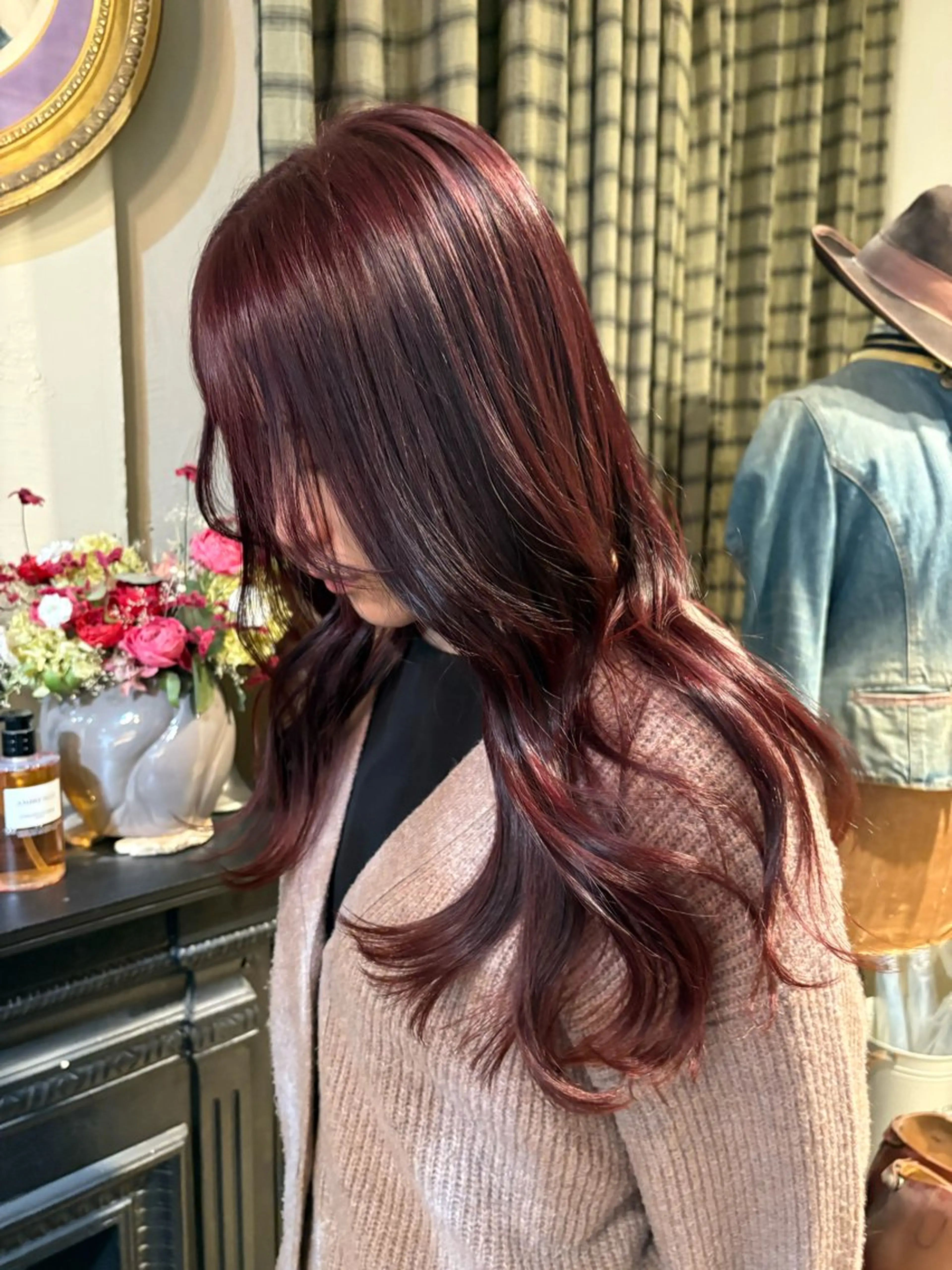 セミロング カラー ヘアカラー カラーモデル🎀 アイラッシュ/YUIのヘアスタイル