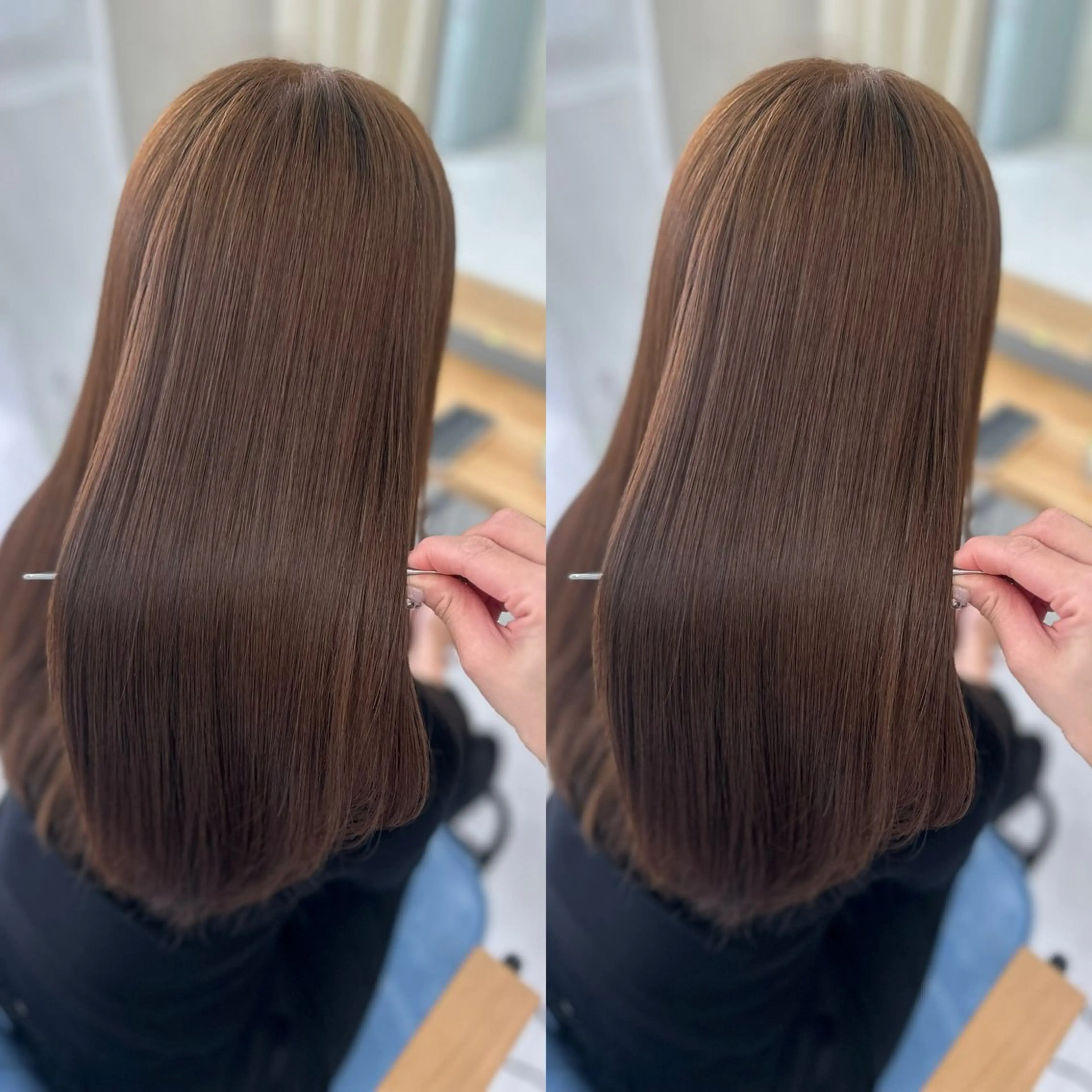 ロング カラー 髪質改善🩵縮毛矯正 代々木/木下のヘアスタイル