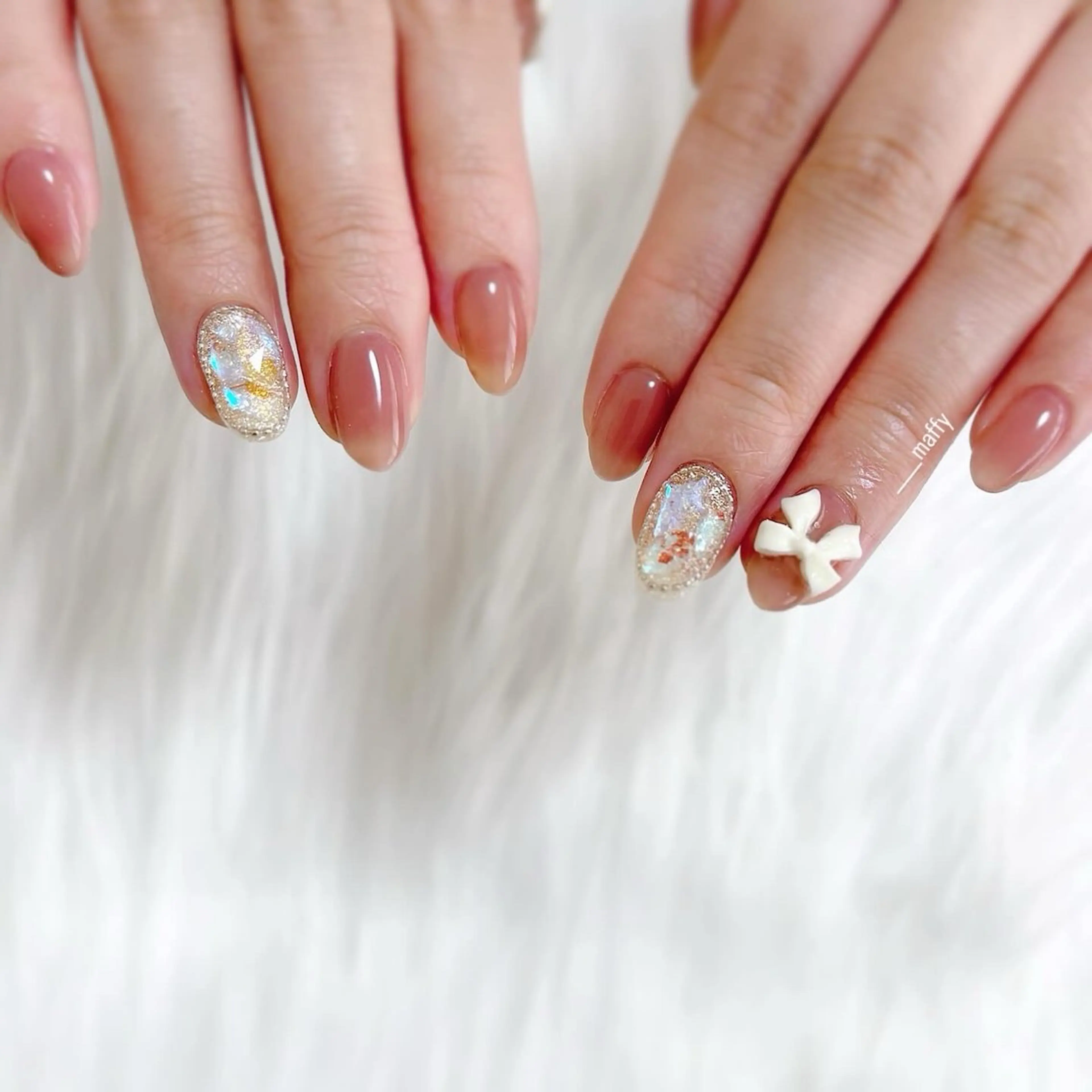 ネイル リボン Nail Salon Maffyのネイルデザイン