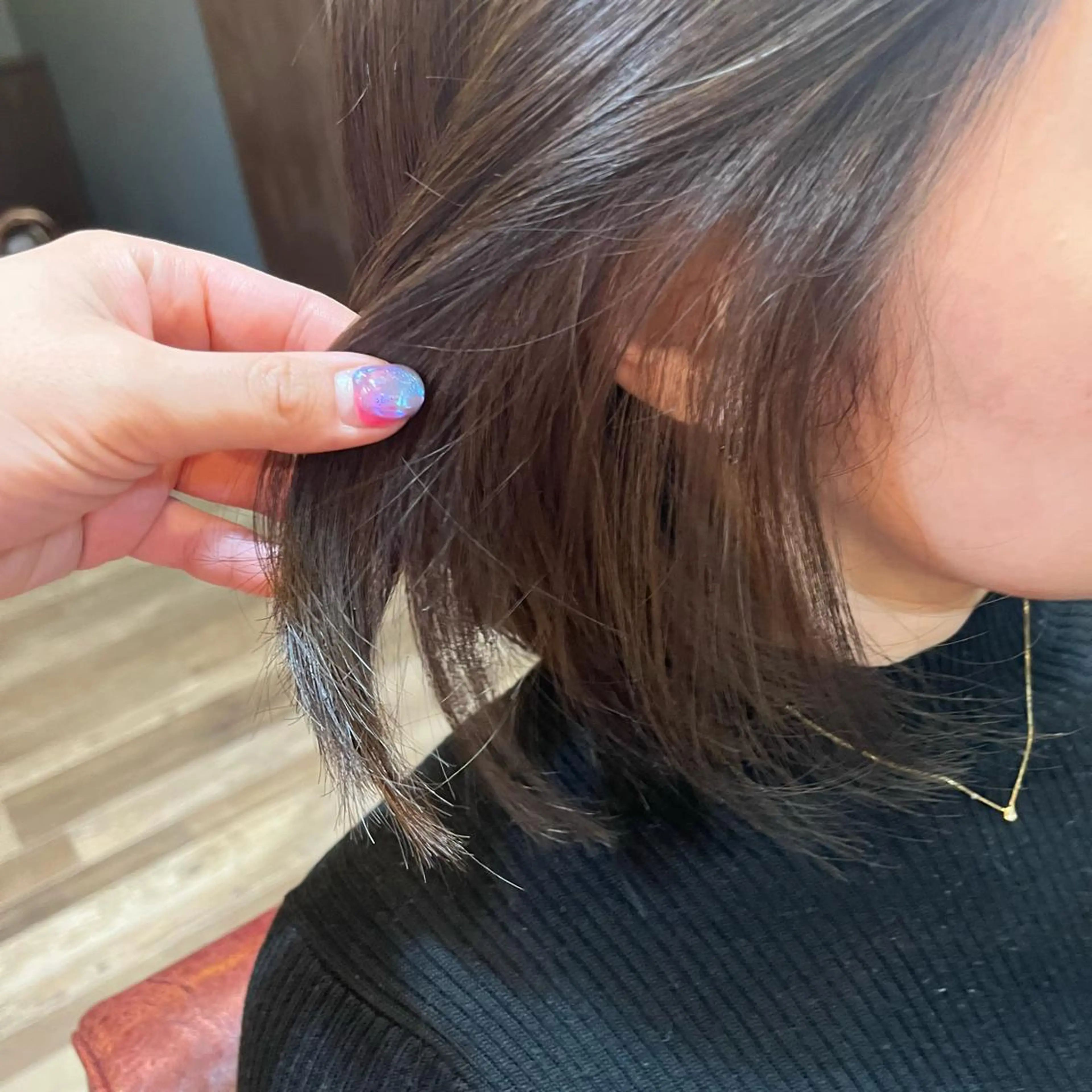 ミディアム カラー ベージュカラー 廣田 優那のヘアスタイル