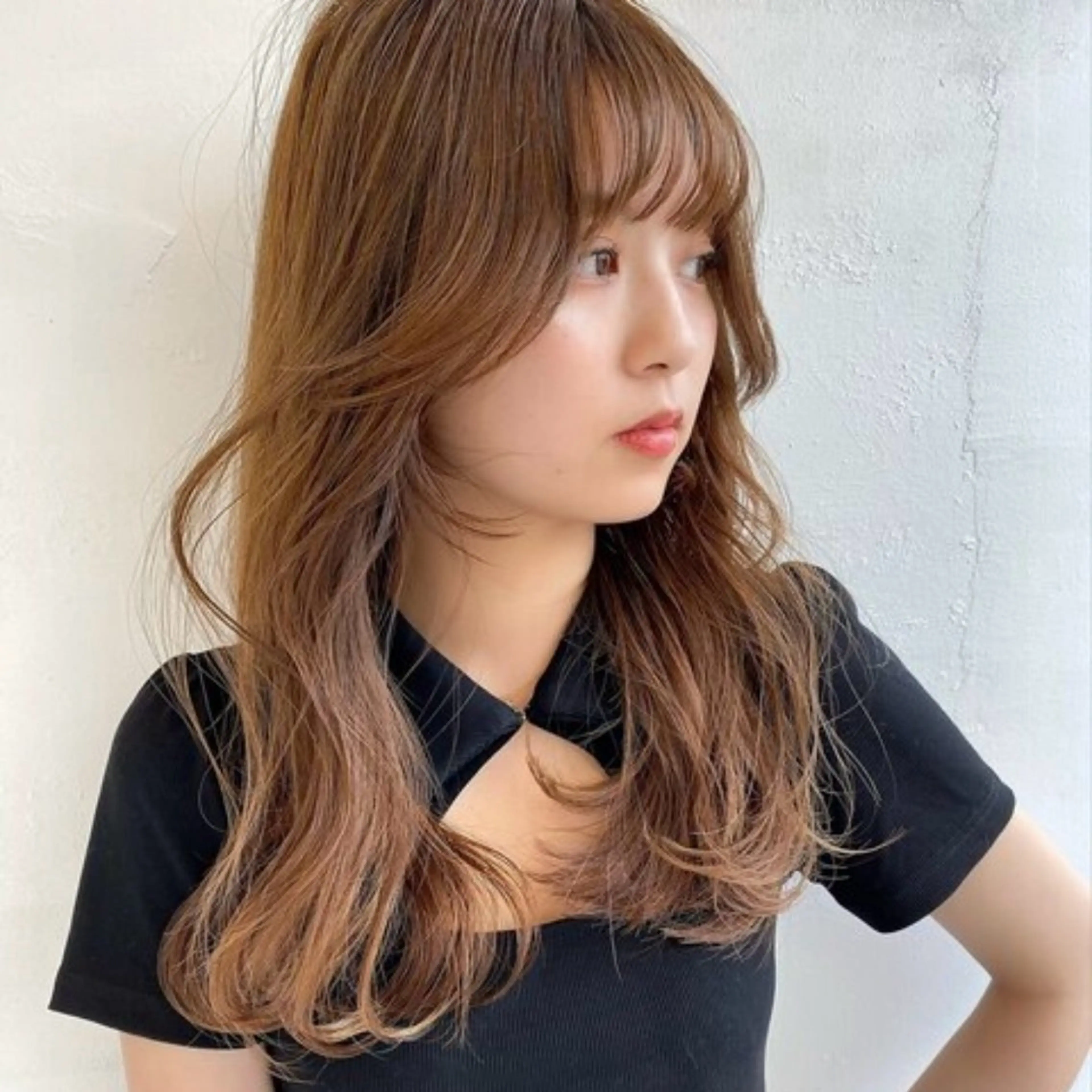 ロング カラー 似合わせカット カット ヘアカラー トリートメント 🥣 hashi 🛋️のヘアスタイル