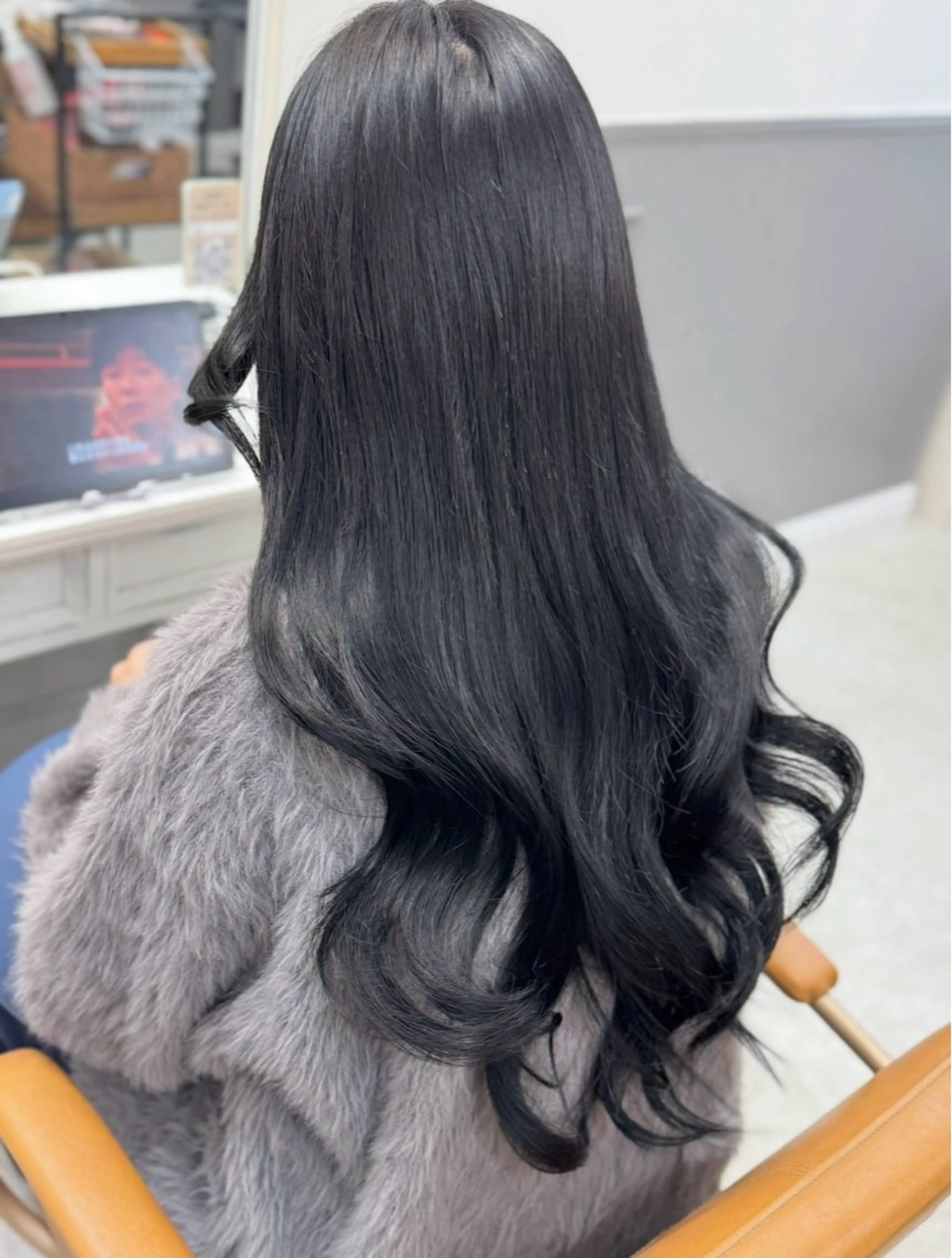 ロング エクステ 韓国風ヘア エクステ リケアプラス貝塚店 韓国Uチップエクステのヘアスタイル