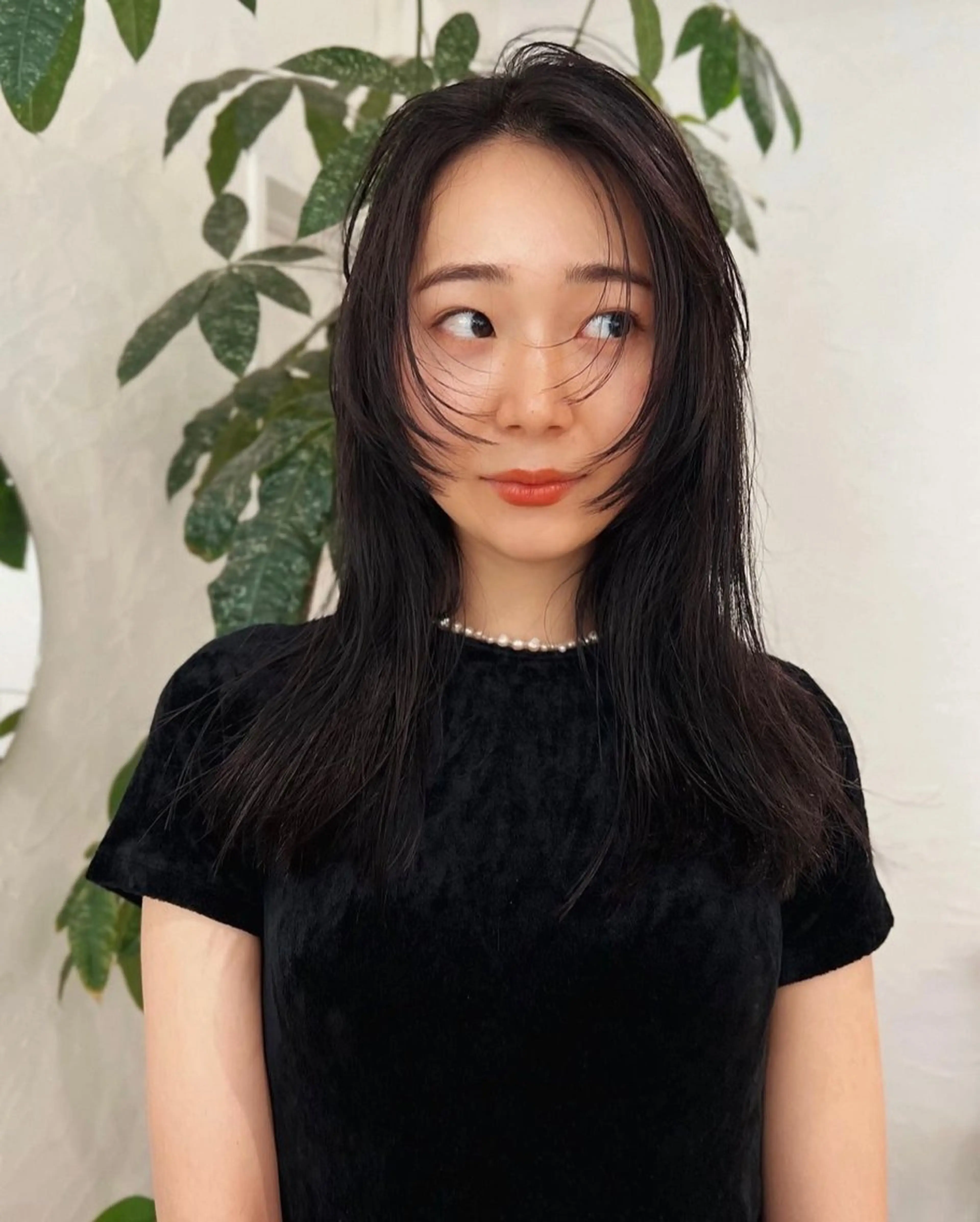 セミロング カット 藤原 怜央のヘアスタイル