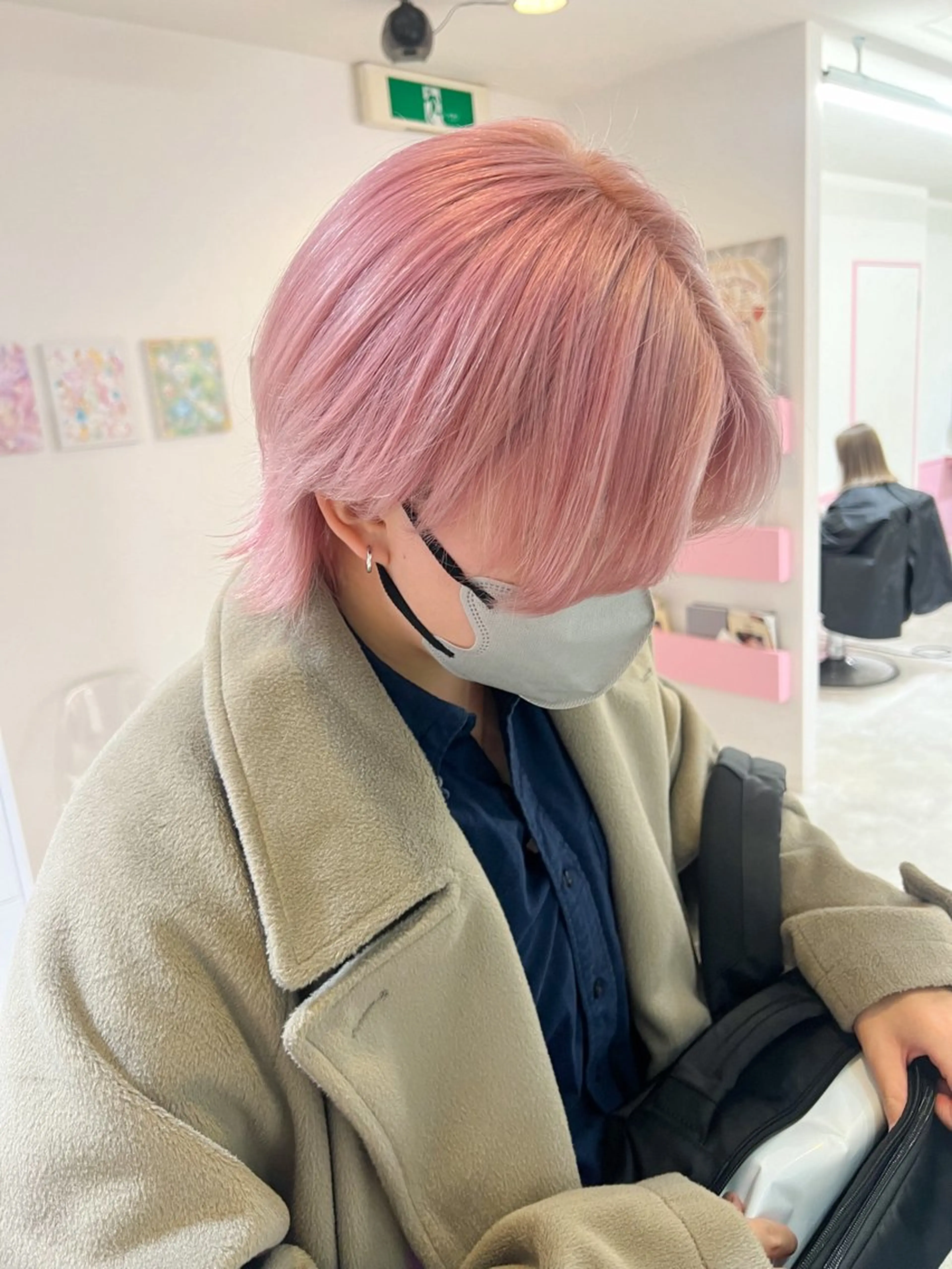 ショート カラー ヘアカラー トリートメント 🎀ダブルカラー/ ピンク×ガーリー🎀のヘアスタイル