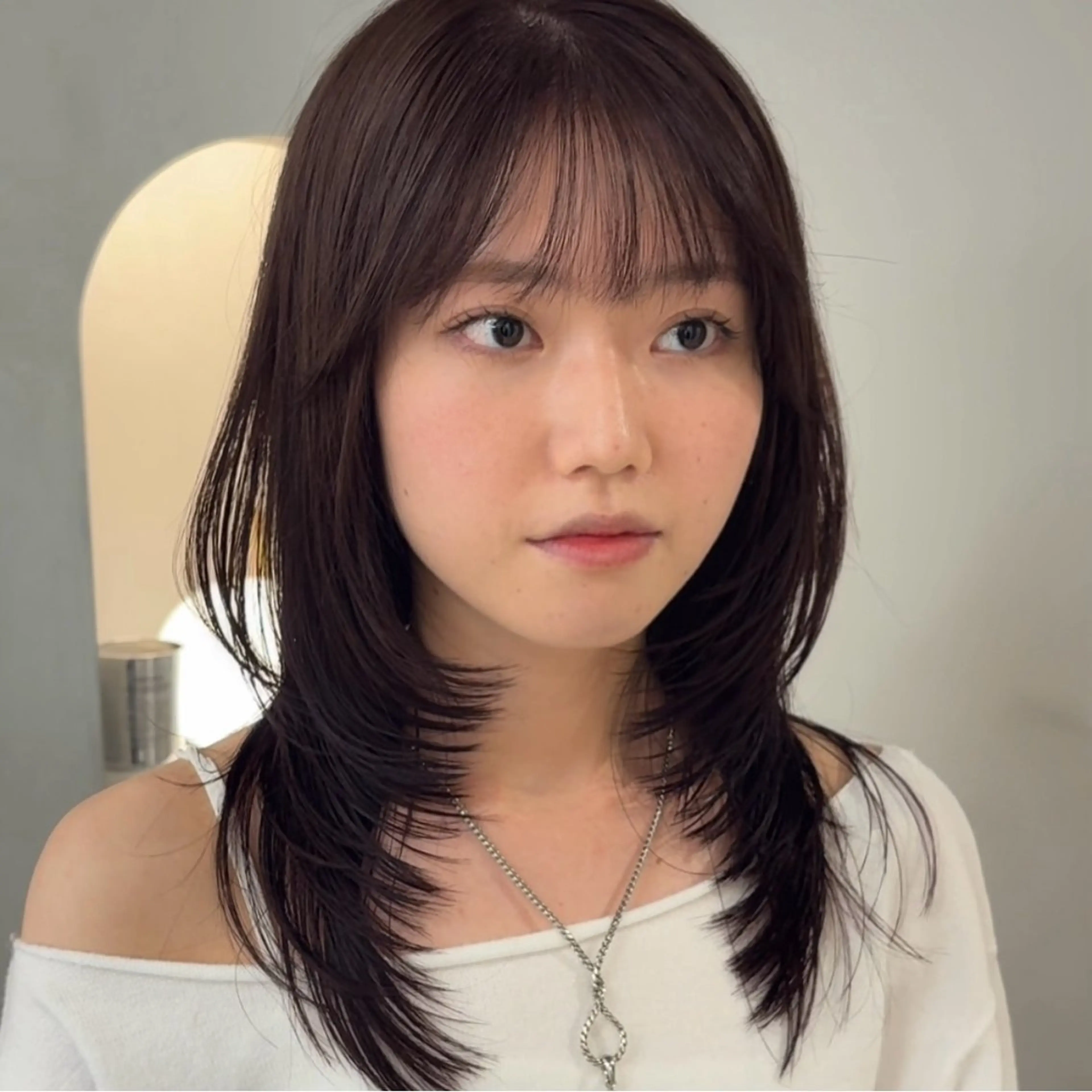 セミロング カット ヘアカラー トリートメント 💖韓国風💖 レイヤー/LISAのヘアスタイル