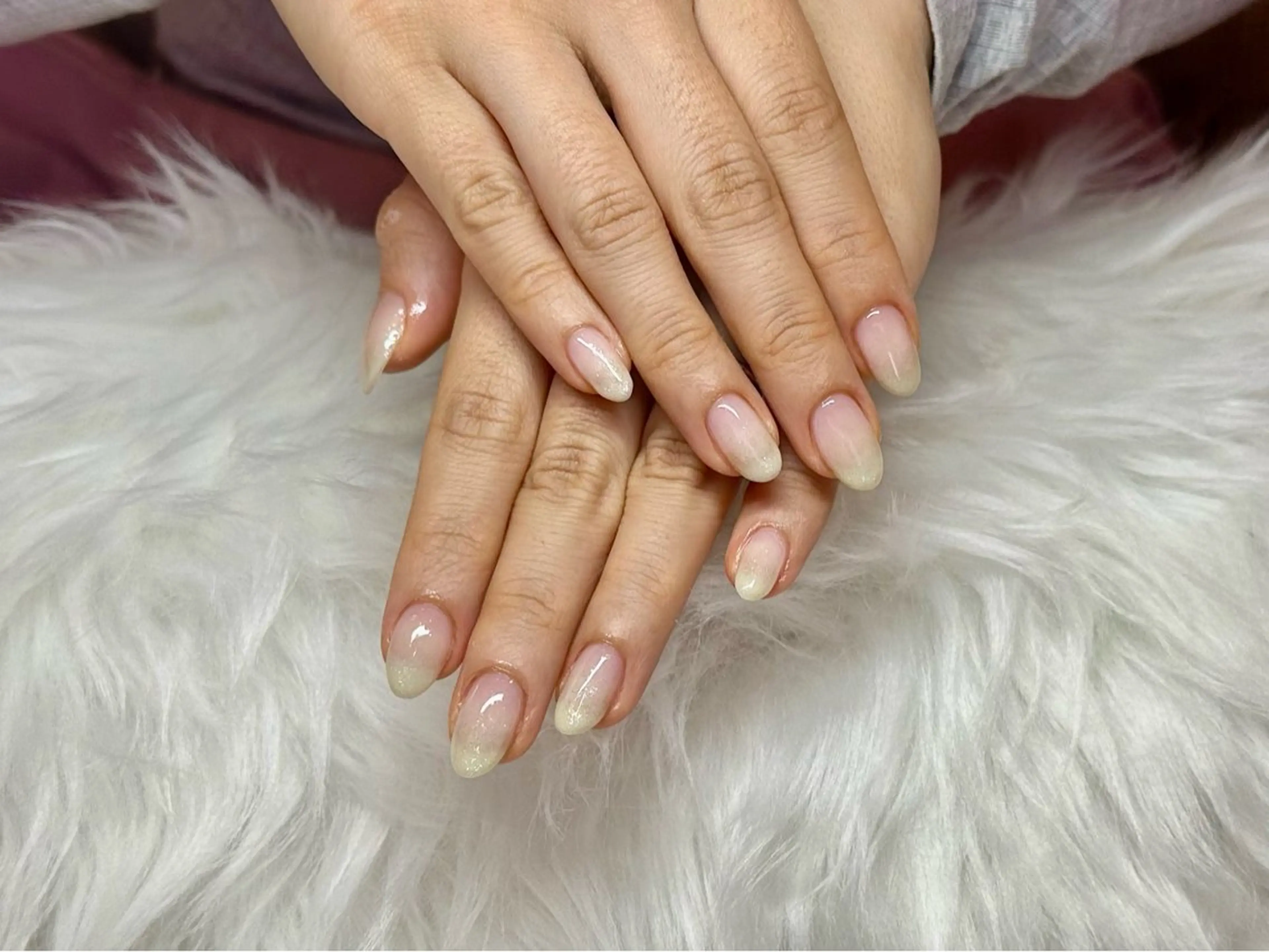 ネイル 長さ出し ジェルネイル グラデーション ラメ(グリッター) ハンドネイル Nailfy’s ナミ💓のネイルデザイン