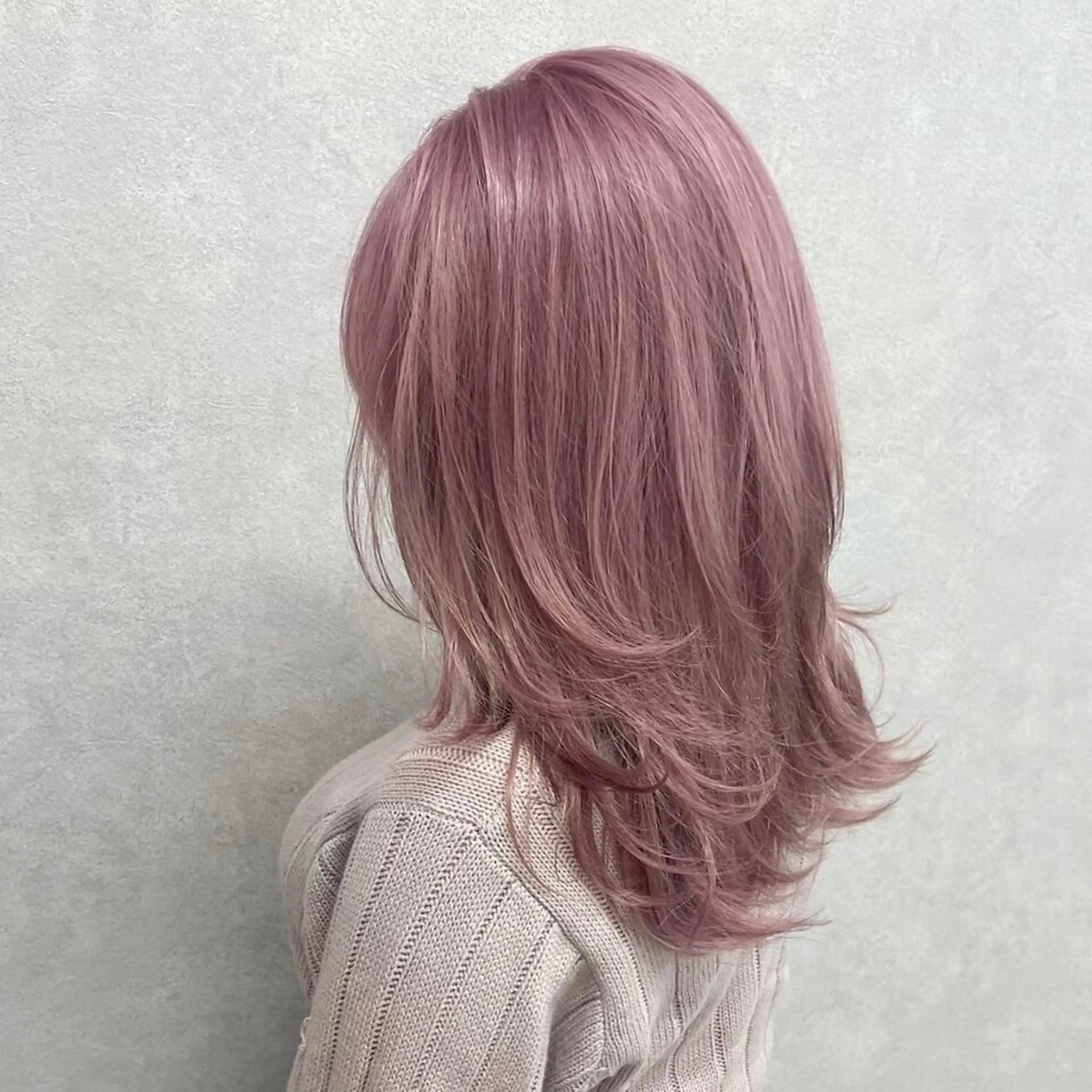 セミロング 韓国風カラー ボブ 外国人風カラー ハイライト 髪質改善 江坂エリア最安値◎ ブリーチ*土田のヘアスタイル