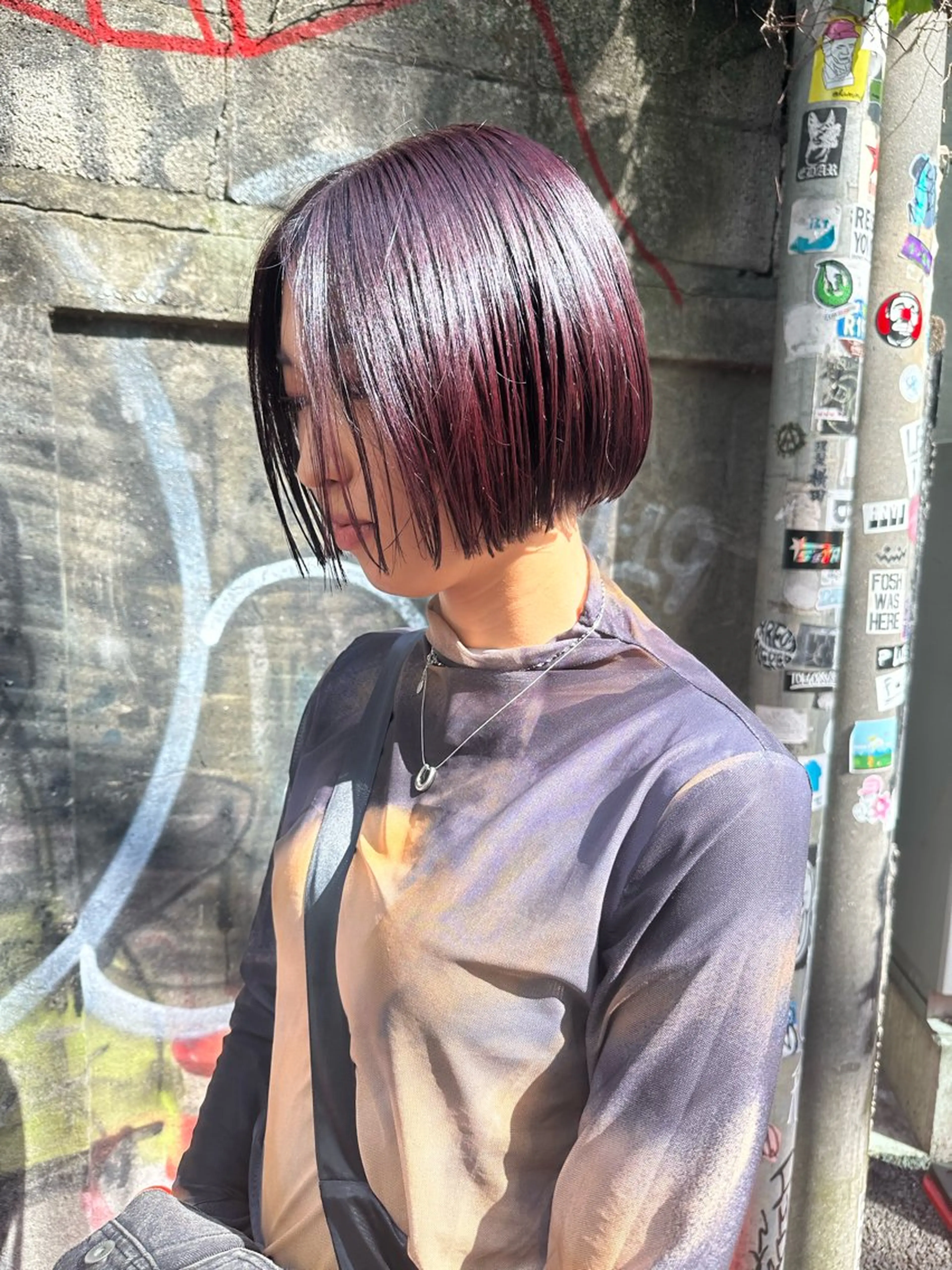 ショート ✴︎TO-MA✴︎ レッドカラー/透明感のヘアスタイル