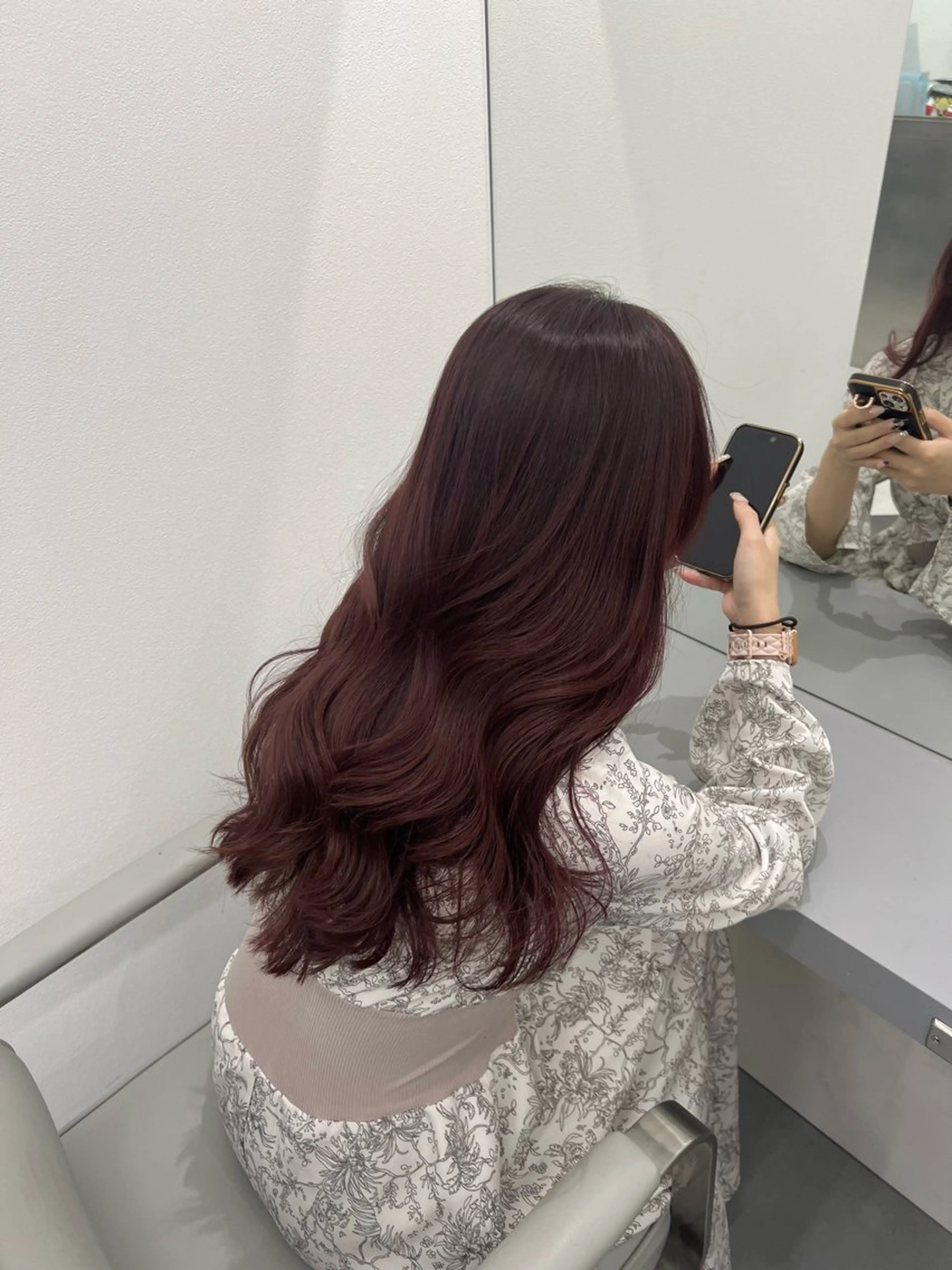 セミロング 顔周りカット 髪質改善 カット ヘアカラー トリートメント 韓国/顔周り/透明感 /レイヤー/ひなたのヘアスタイル