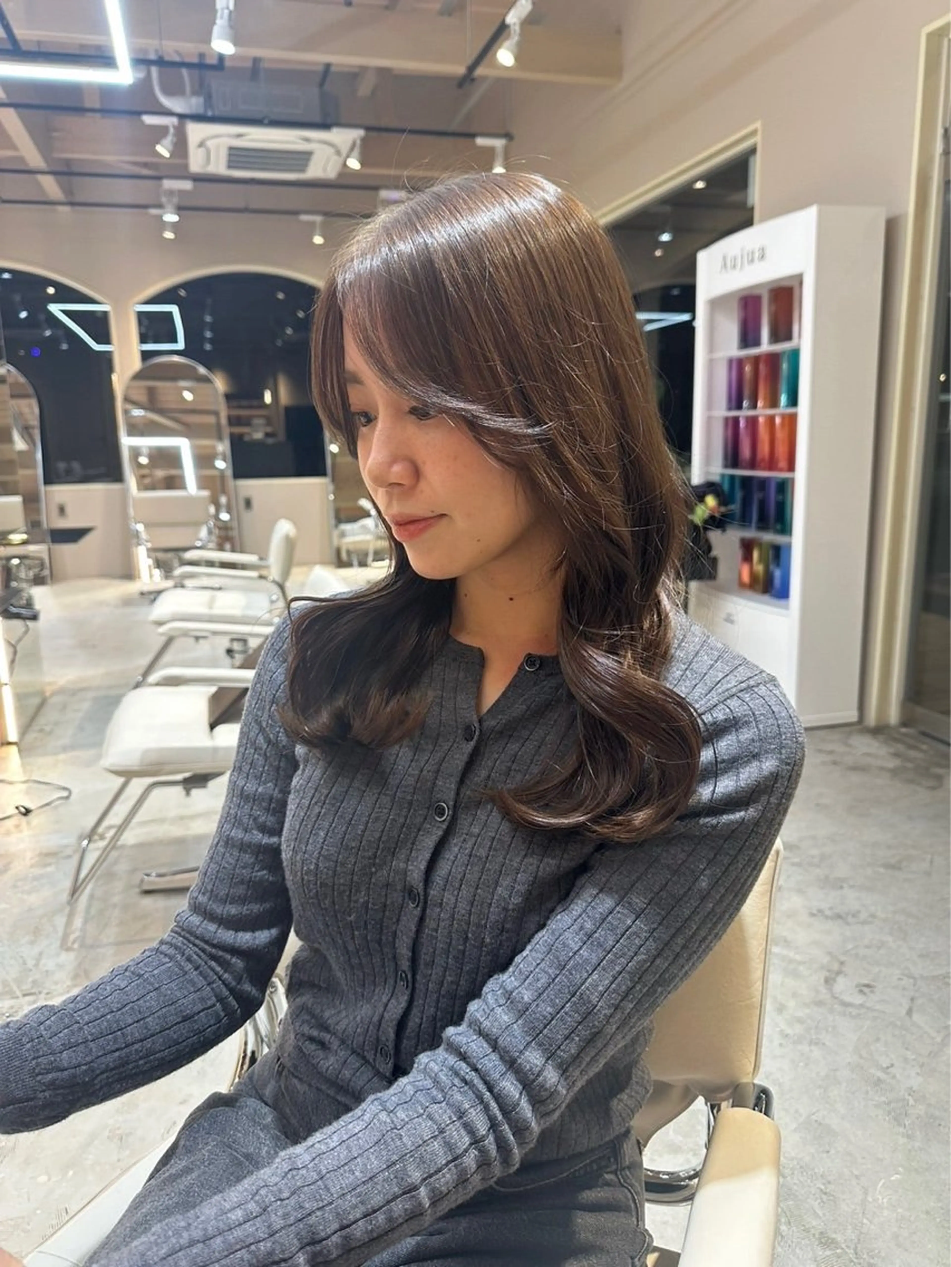 セミロング Lafithhair lov. 福山駅家店のヘアスタイル