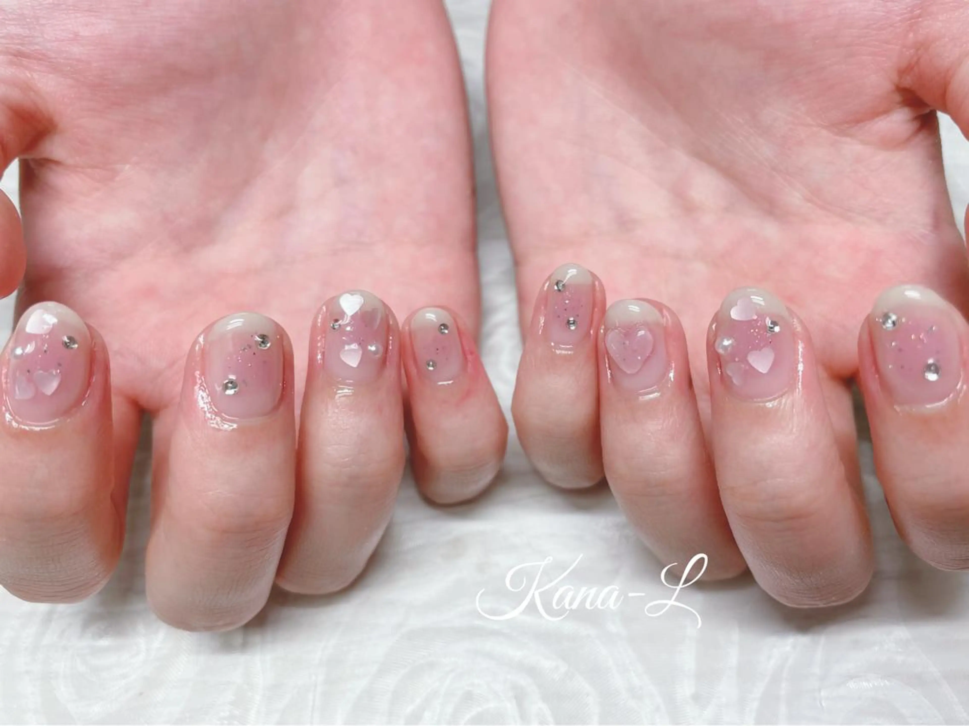 カラー ネイル ピンクカラー チークネイル ジェルネイル 韓国ネイル パラジェル 芦辺 香奈のネイルデザイン