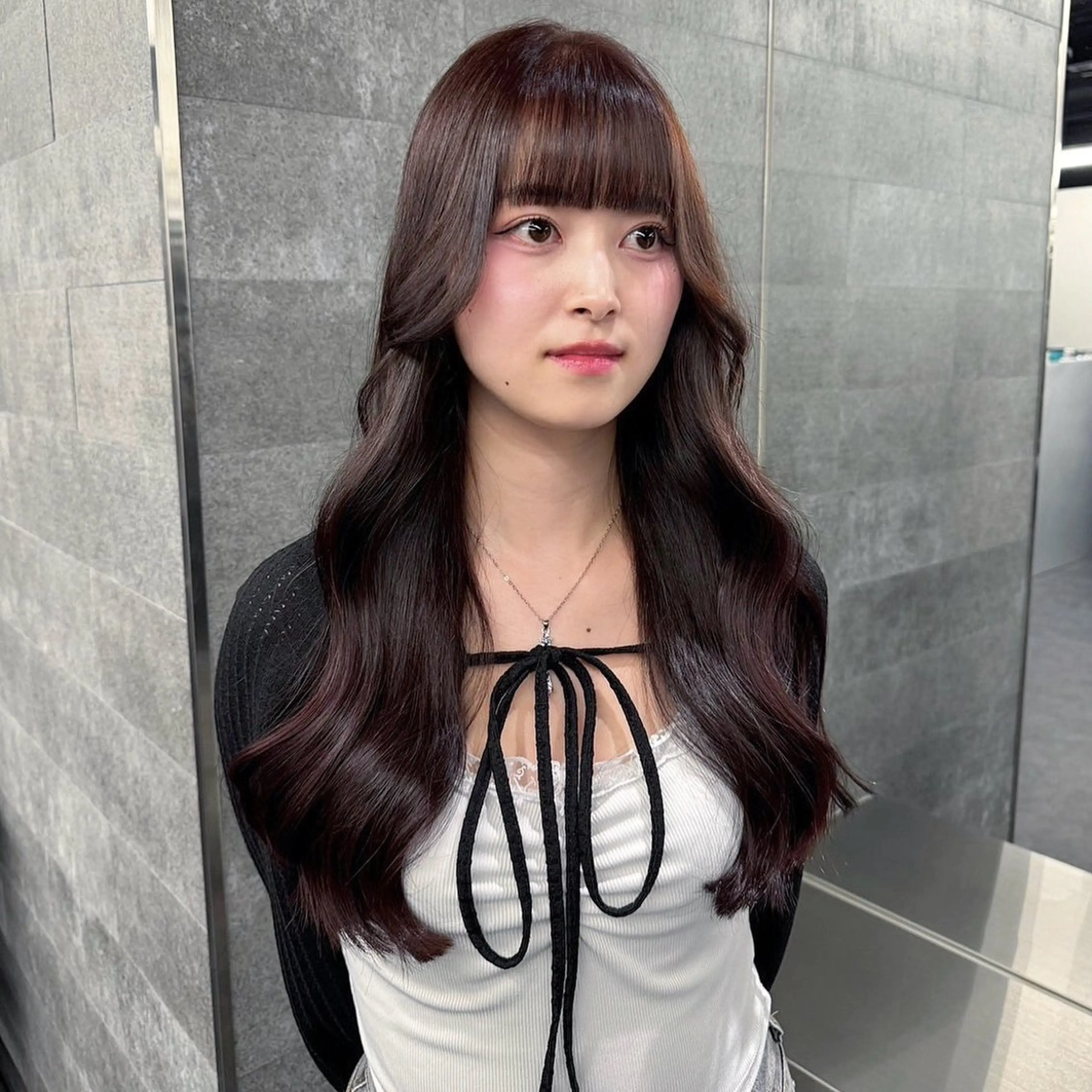 カラー ブリーチ ブリーチなしカラー ヘアカラー トリートメント 艶カラー🤍/ 韓国ヘア🎀めいのヘアスタイル