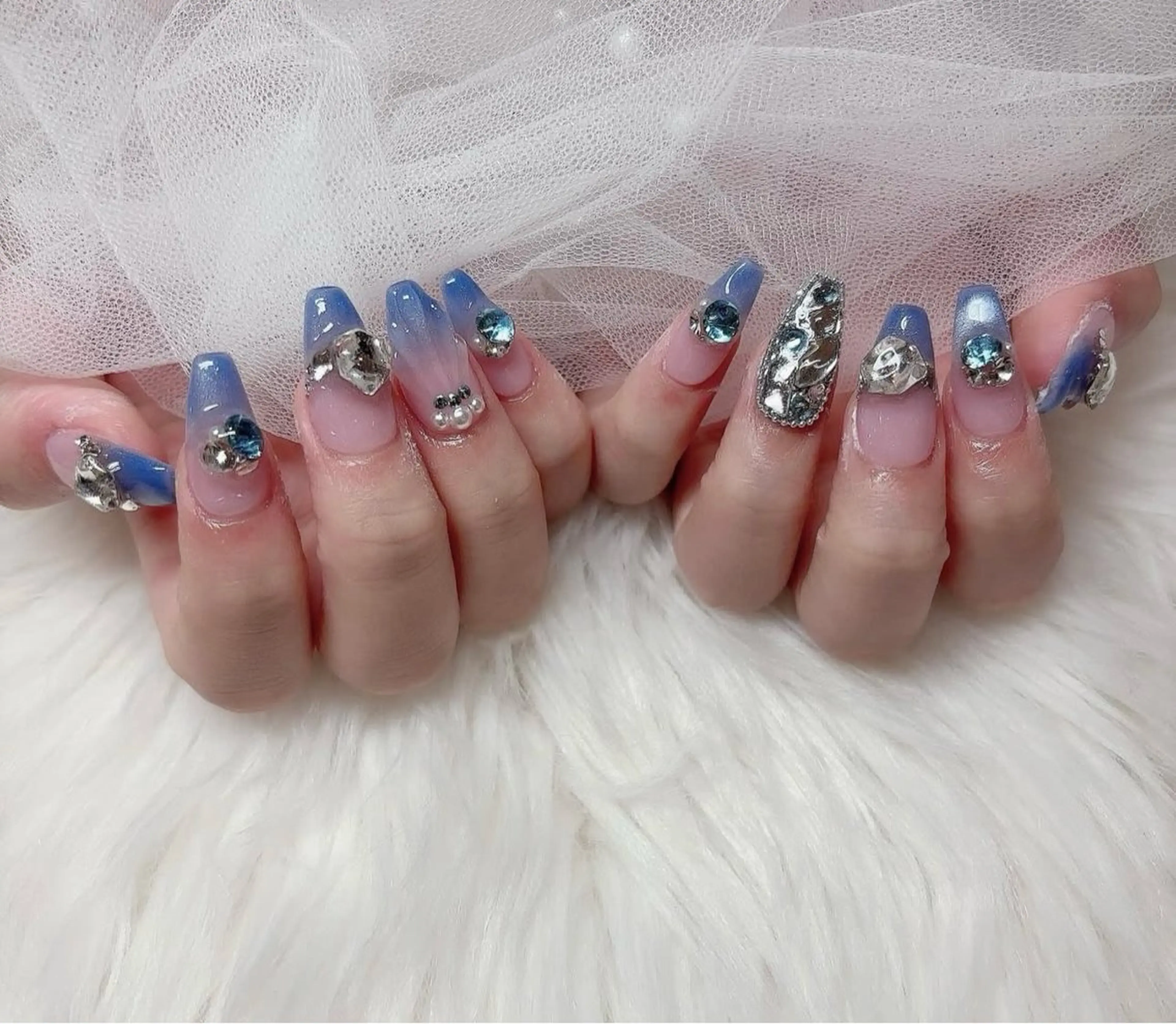 ネイル 韓国ネイル 持ち込み ニュアンスネイル ネイルチップ ハンドネイル TABI ANA.CHUOのネイルデザイン