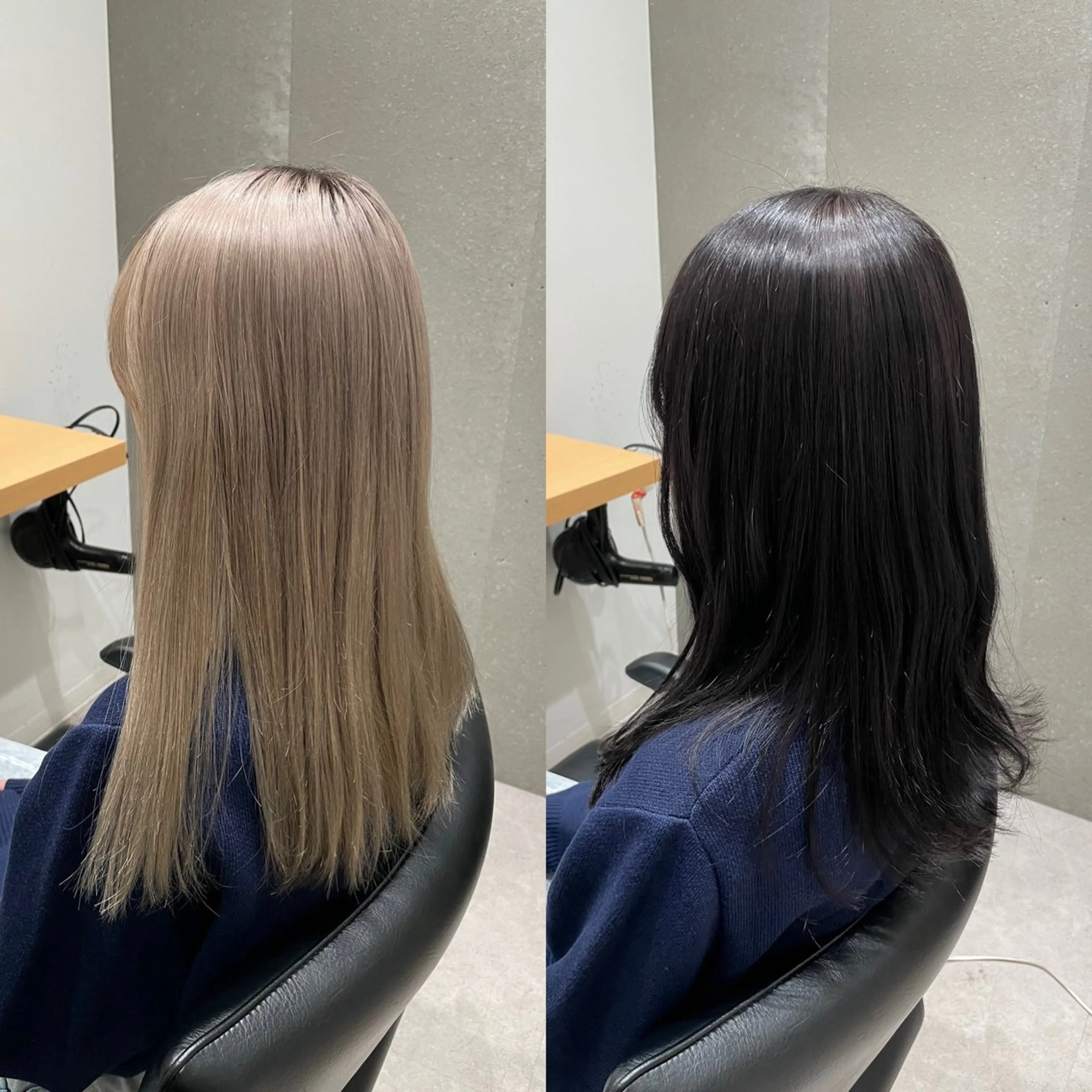 セミロング カラー アディクシーカラー 透明感カラー エドルカラー グレージュ トリートメント 髪質改善ヘアケア 艶髪特化/上田のヘアスタイル