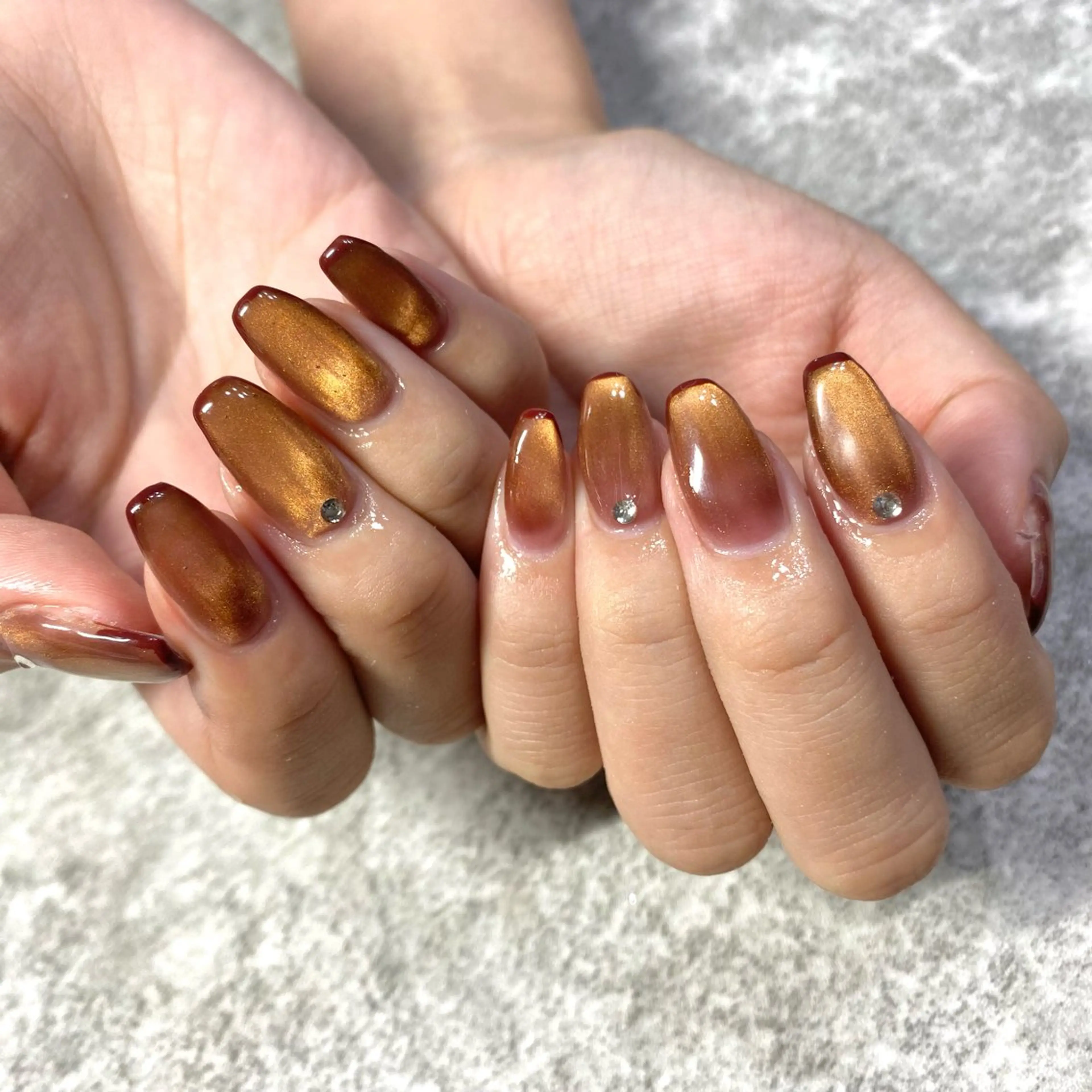 ネイル フレンチネイル マグネットネイル マグネットフレンチ ハンドネイル ★Rinail... .のネイルデザイン