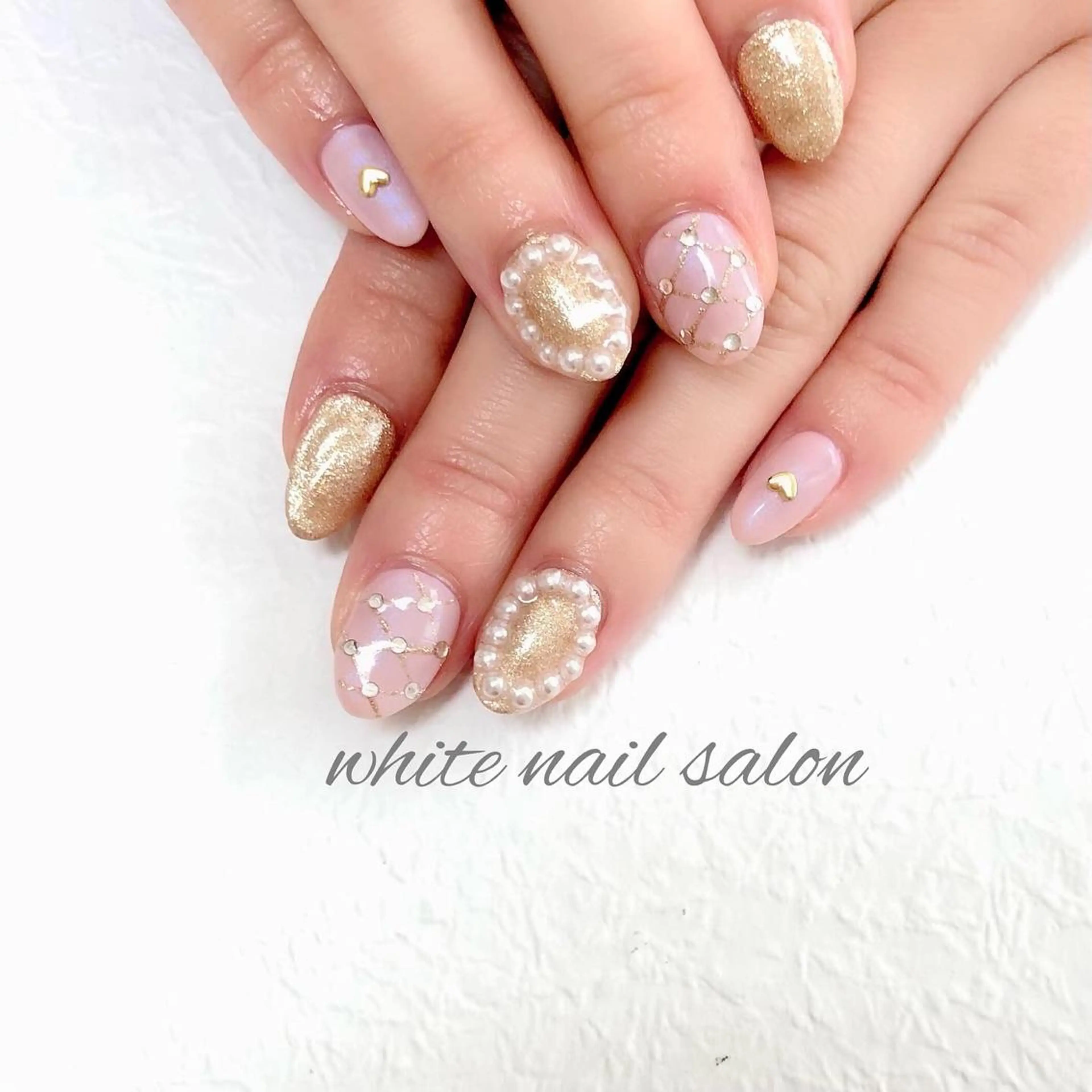 ネイル ジェルネイル ハードジェル 持ち込み ソフトジェル ハンドネイル white nail salonのネイルデザイン