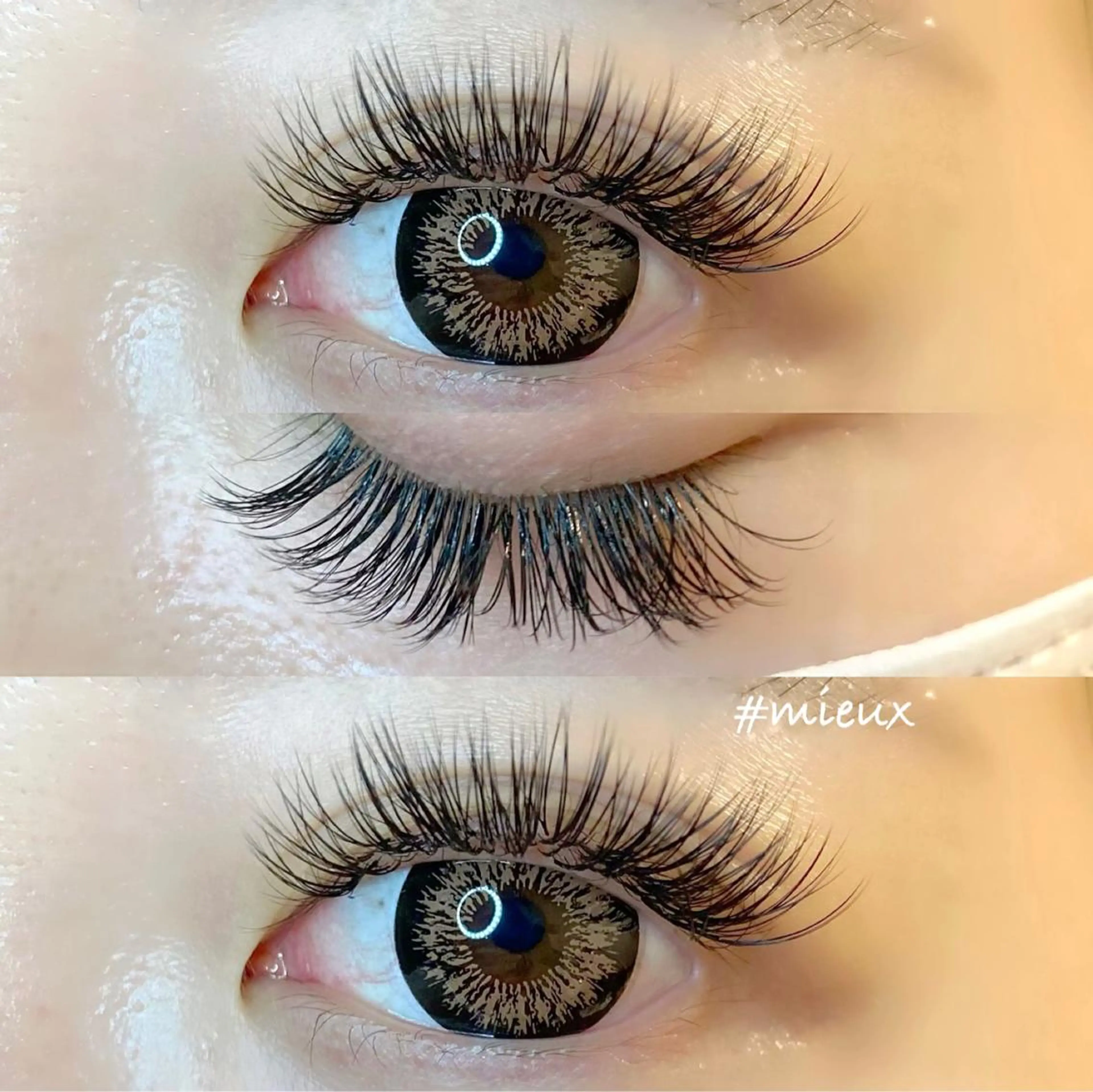 マツエク・マツパ バインドロック Cカール フラットラッシュ 目尻長め マツエク mieux _パリエク♡LED♡のマツエク・マツパデザイン