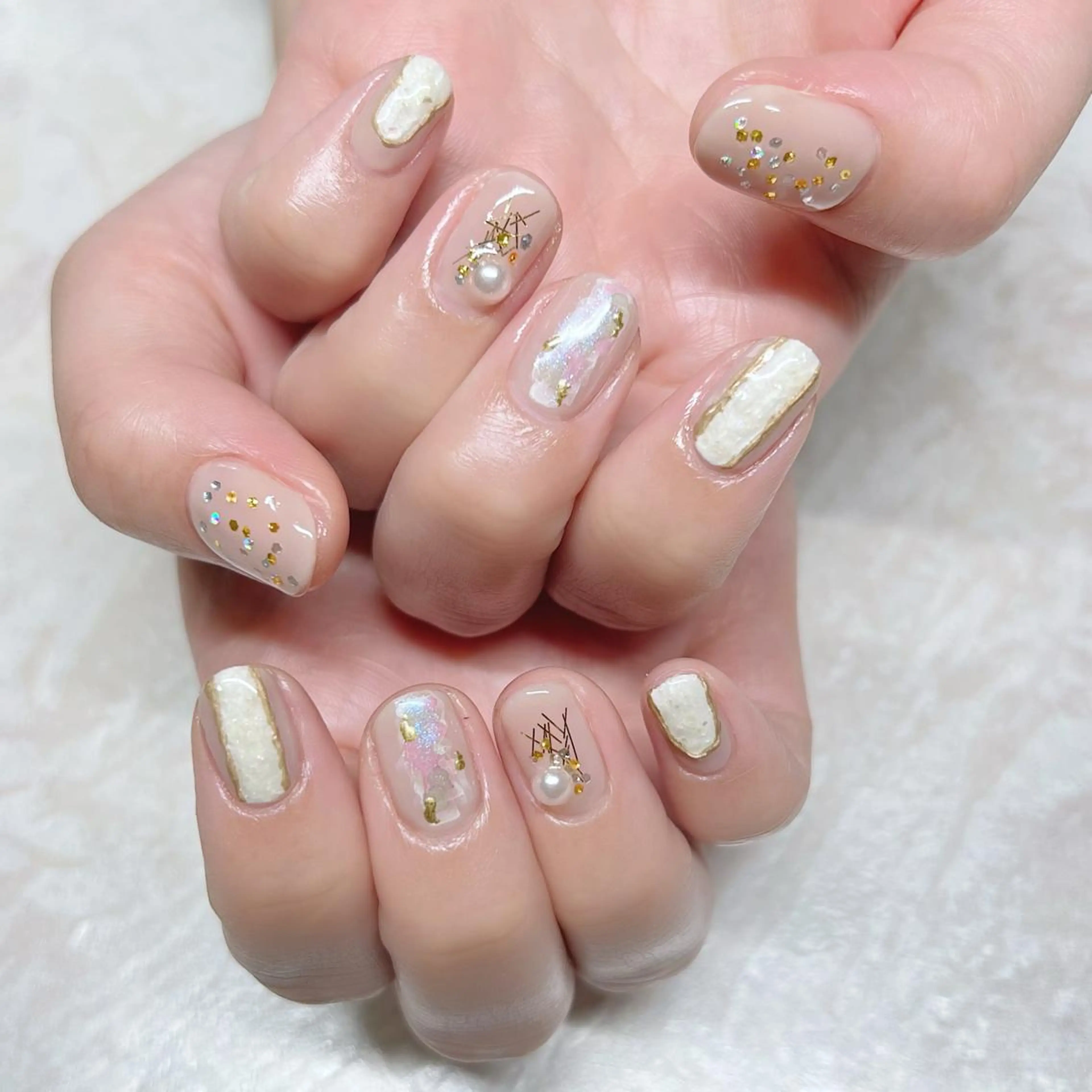ネイル ニュアンスネイル ショートネイル gemickle nailのネイルデザイン