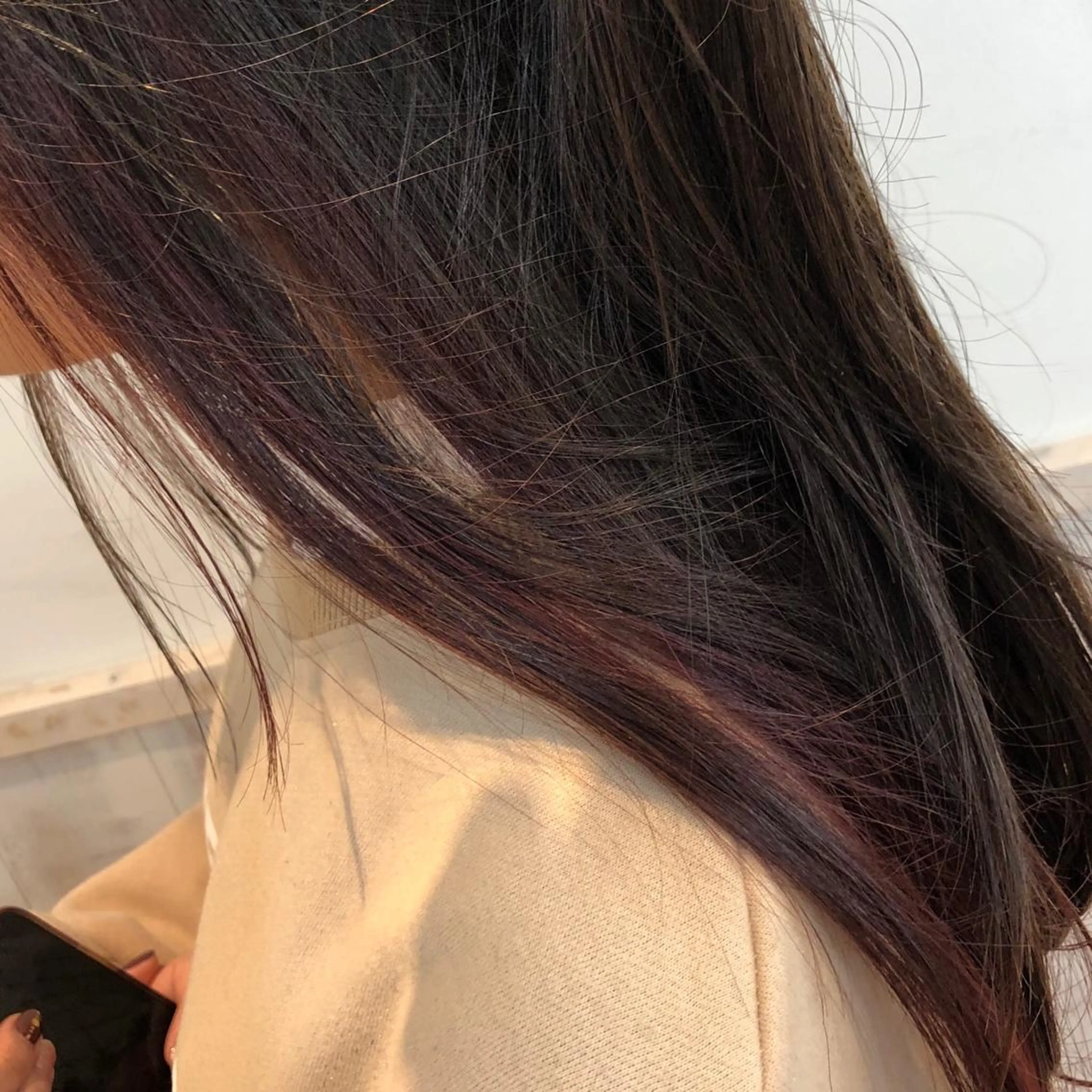 ロング カラー レッドカラー 学生 ヘアカラー ショート 嶋津祥希のヘアスタイル