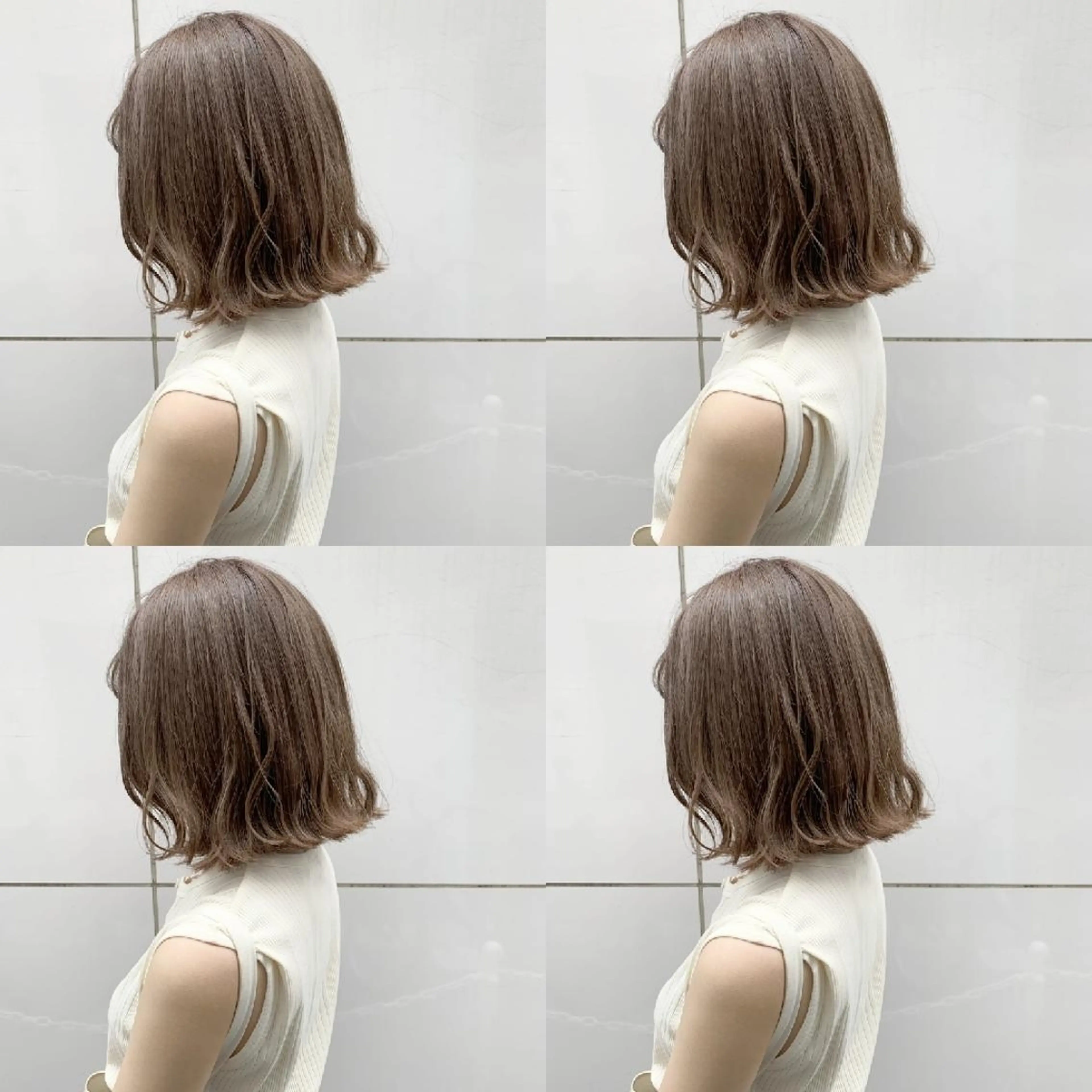 ミディアム カラー ヘアアレンジ 透明感カラー カット ヘアカラー トリートメント 竹内啓太 ボブのヘアスタイル