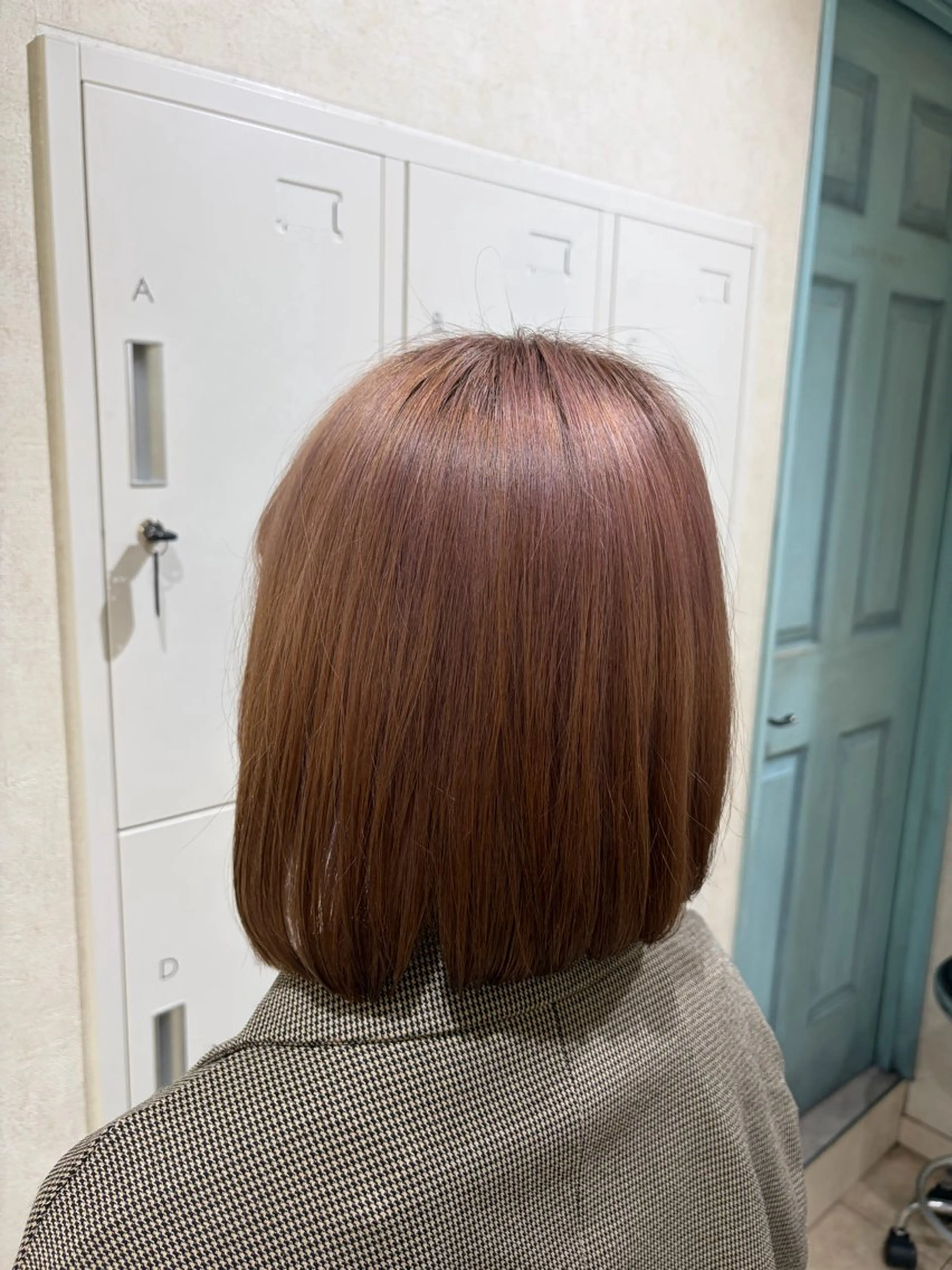 ミディアム ヘアカラー 韓国風/艶髪/縮毛/ ストレート/もえかのヘアスタイル