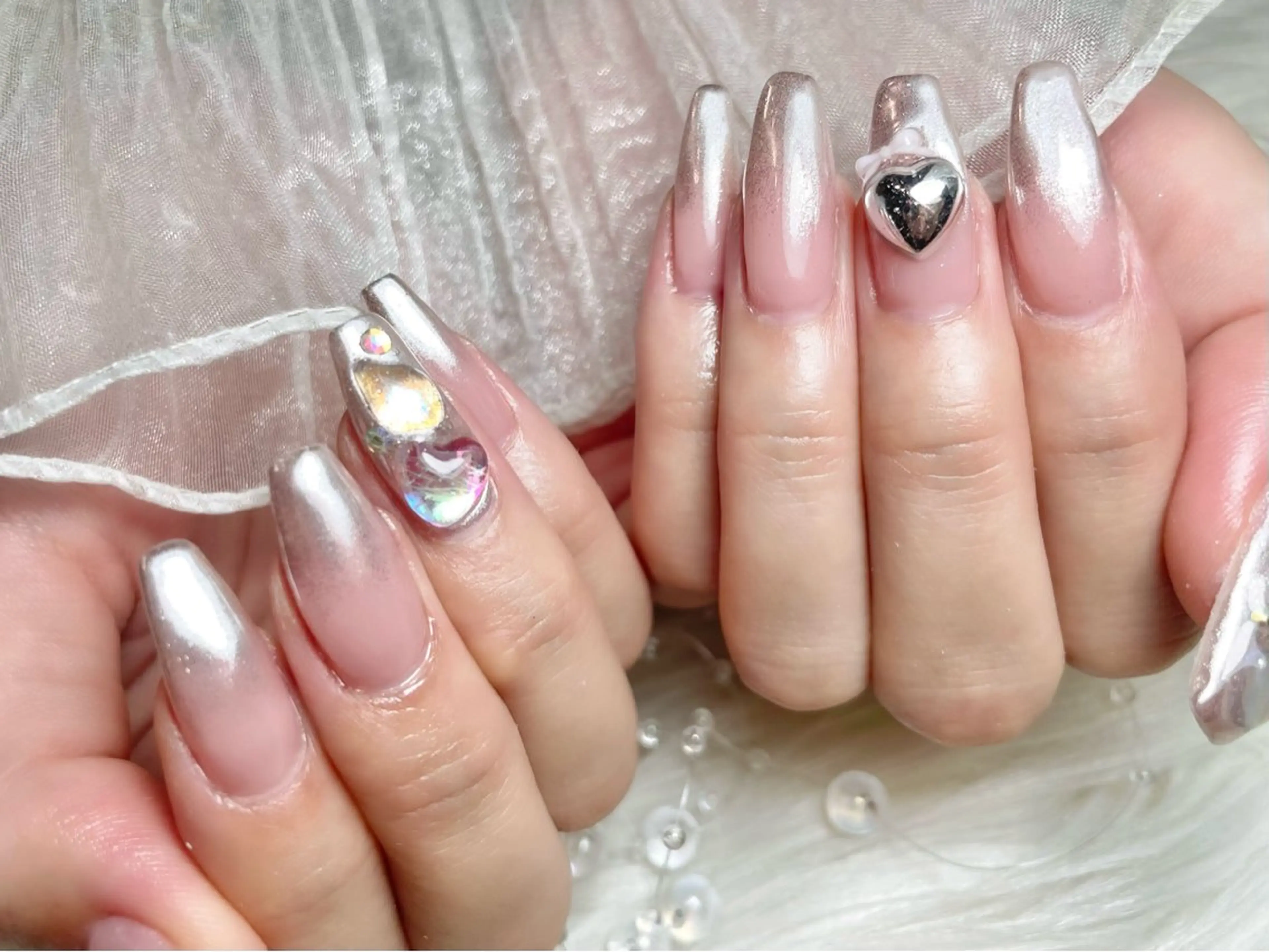 ネイル ジェルネイル パラジェル ワンホンネイル ハンドネイル ゆりか ジョアアンジェ福島のネイルデザイン