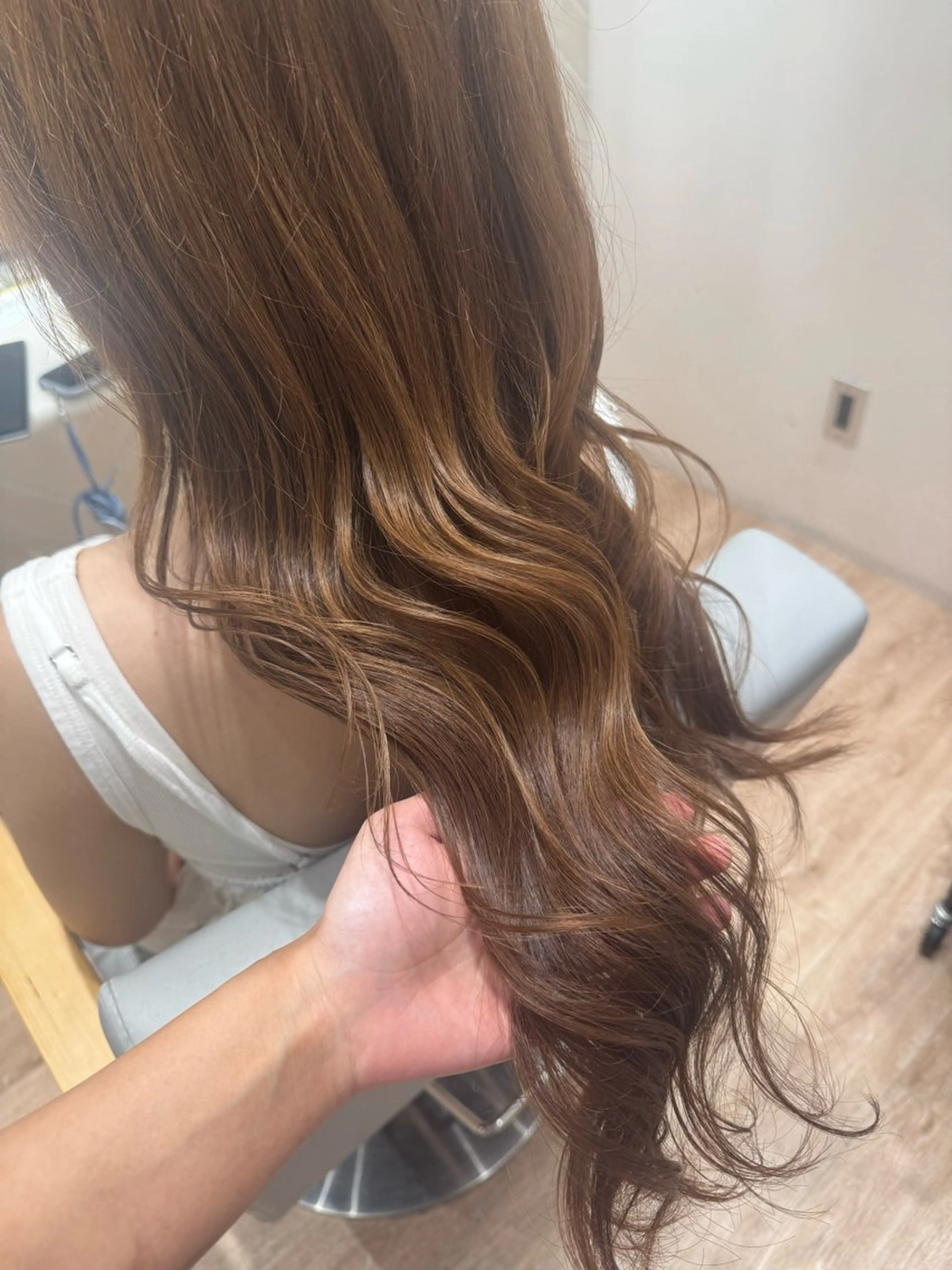 ロング カラー 河添 麗菜のヘアスタイル