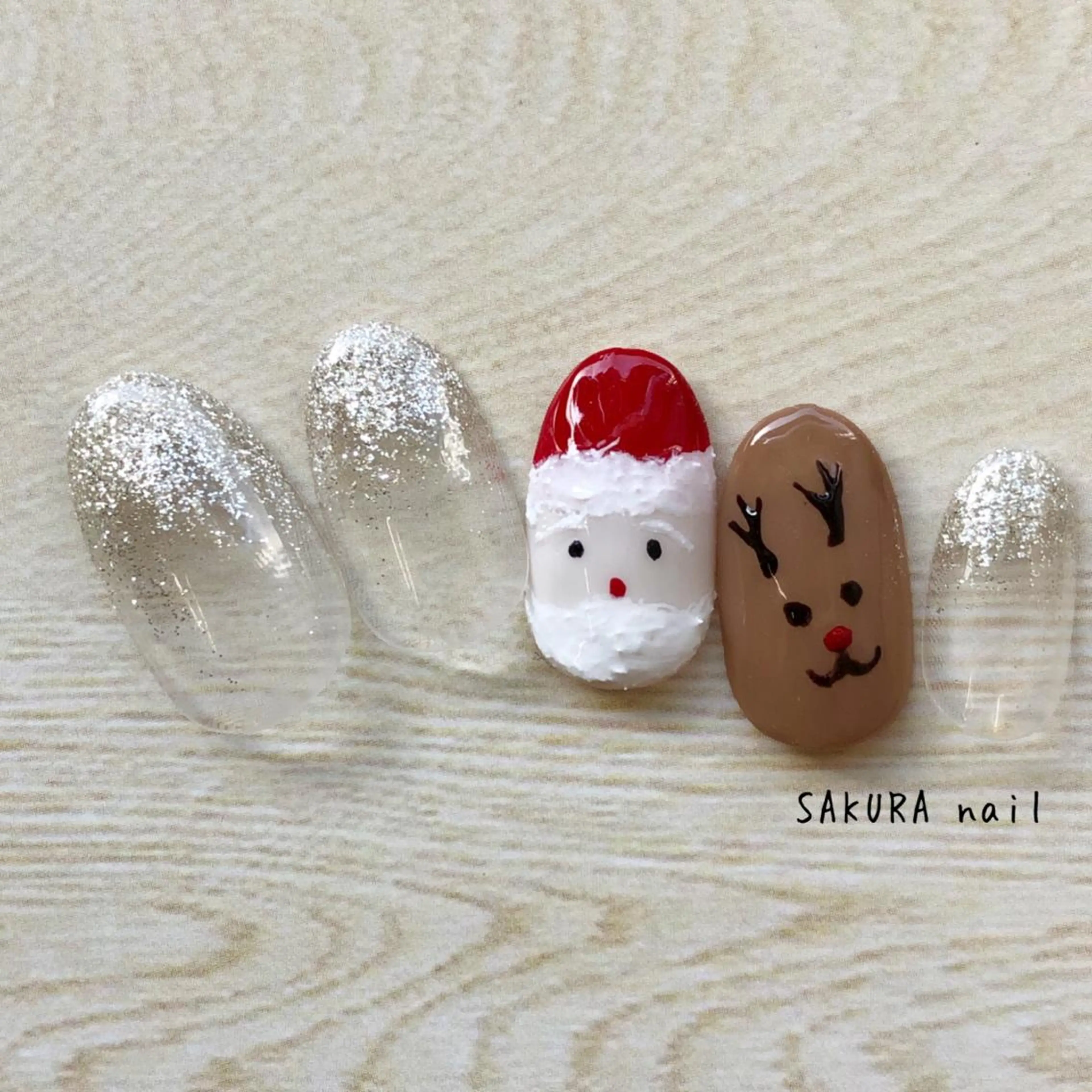 ネイル 冬ネイル クリスマス ハンドネイル SAKURA nailのネイルデザイン