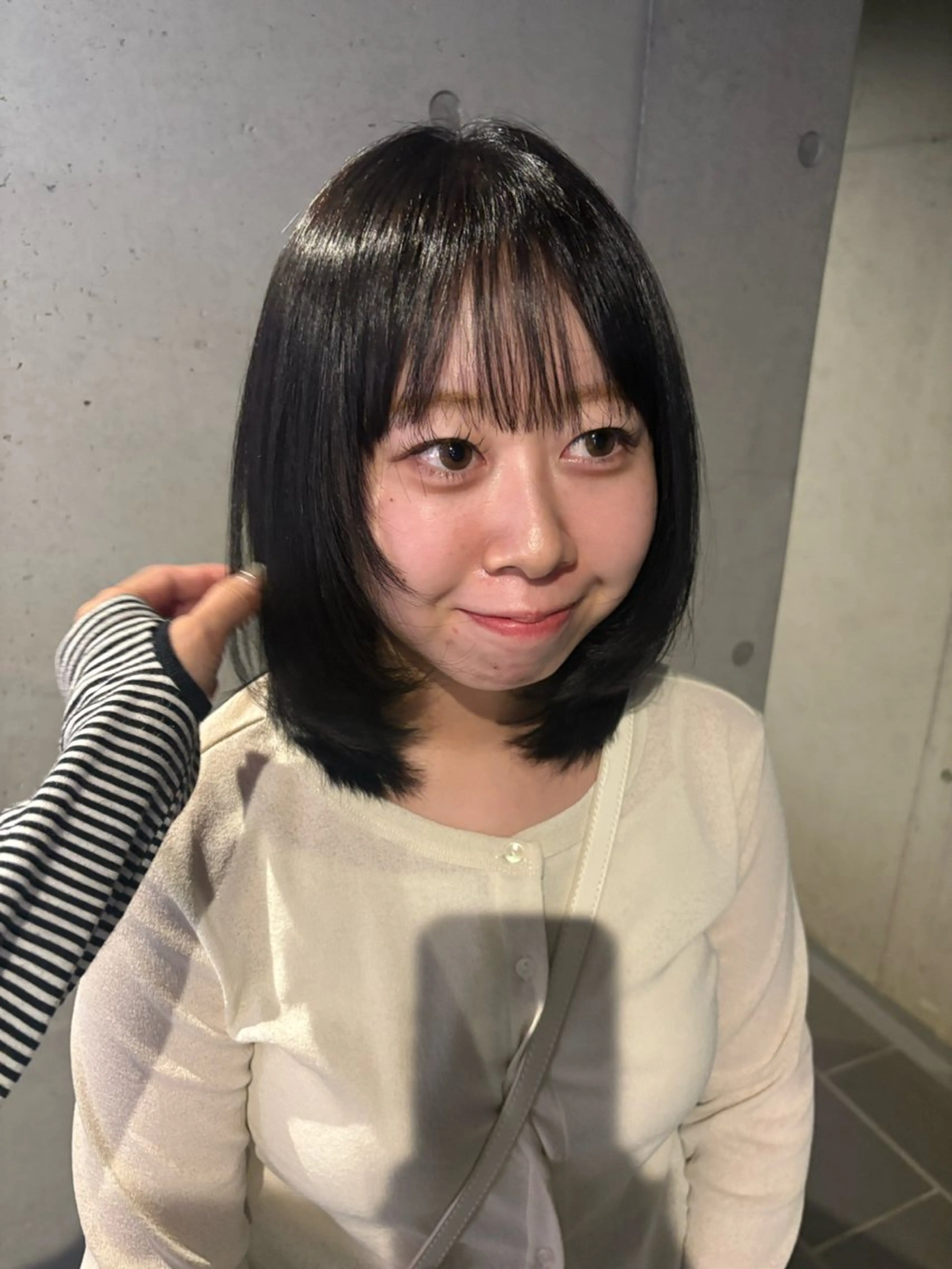 ミディアム カラー ボブレイヤー ボブ レイヤーカット カット ヘアカラー トリートメント 韓国レイヤー/透明感 カラー/RIN🎀のヘアスタイル