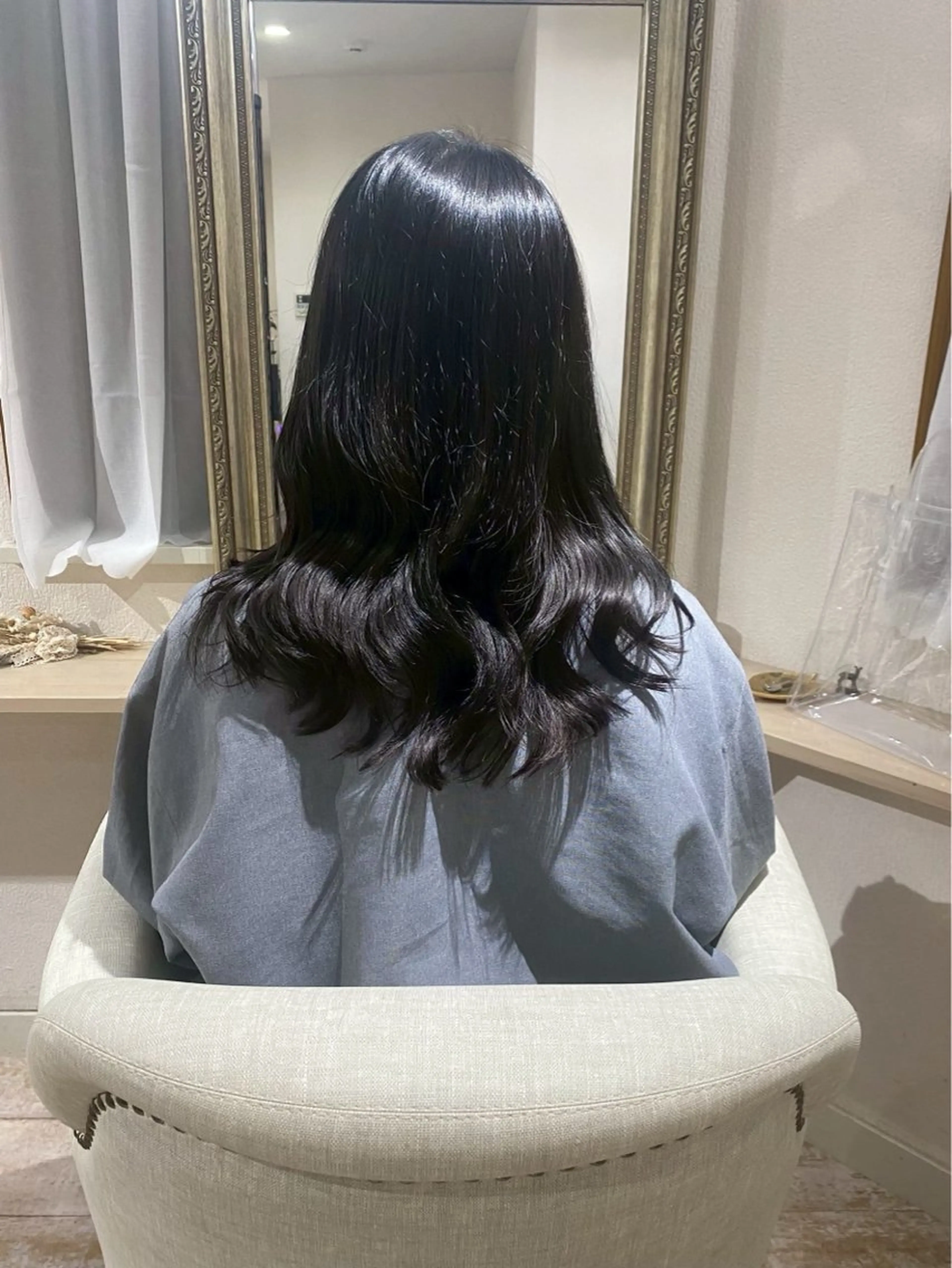 ロング カラー 縮毛矯正 山本 優音のヘアスタイル