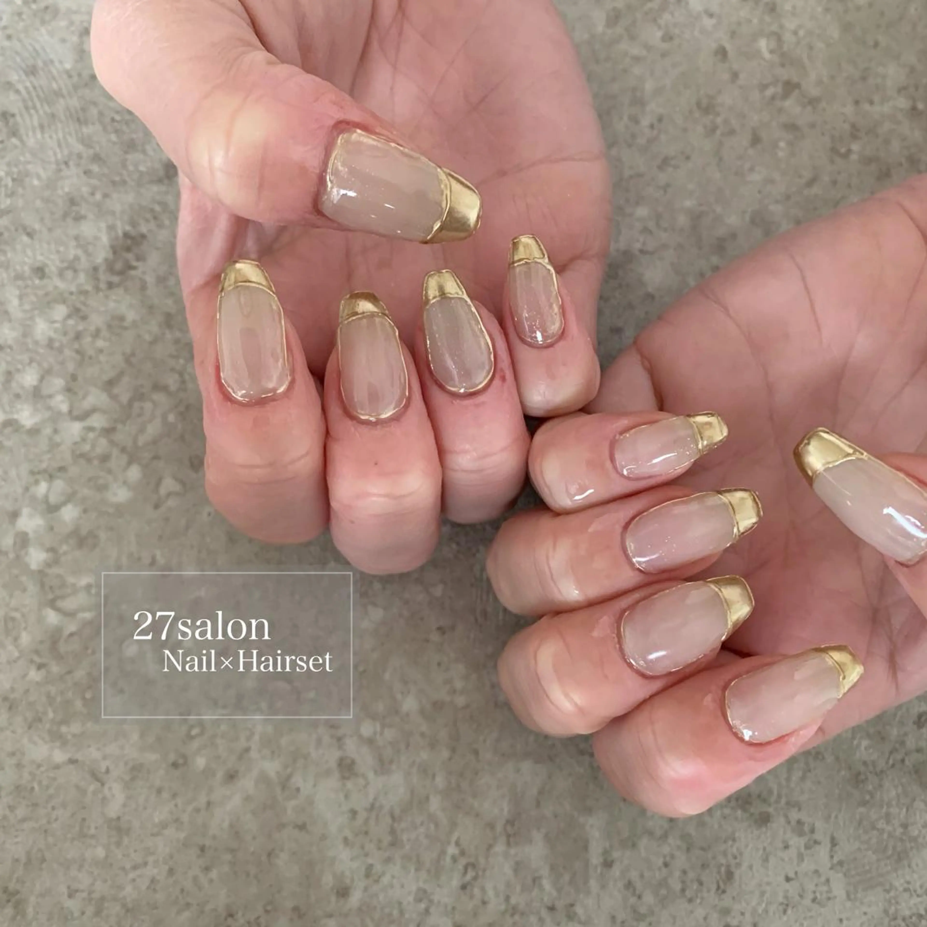 ネイル ミラーネイル シンプルネイル 27salon yuinaのネイルデザイン